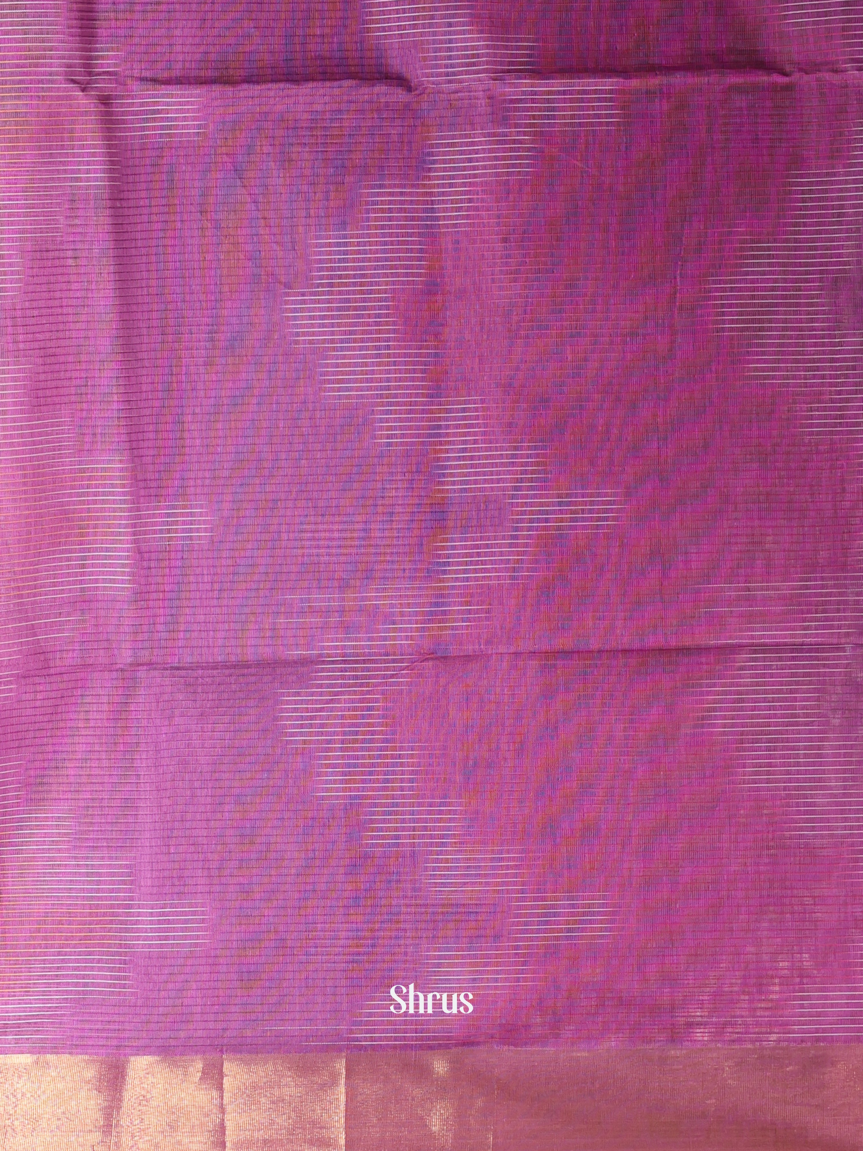 Purple- Ikkat Kora Saree - Shop on Shrus.com