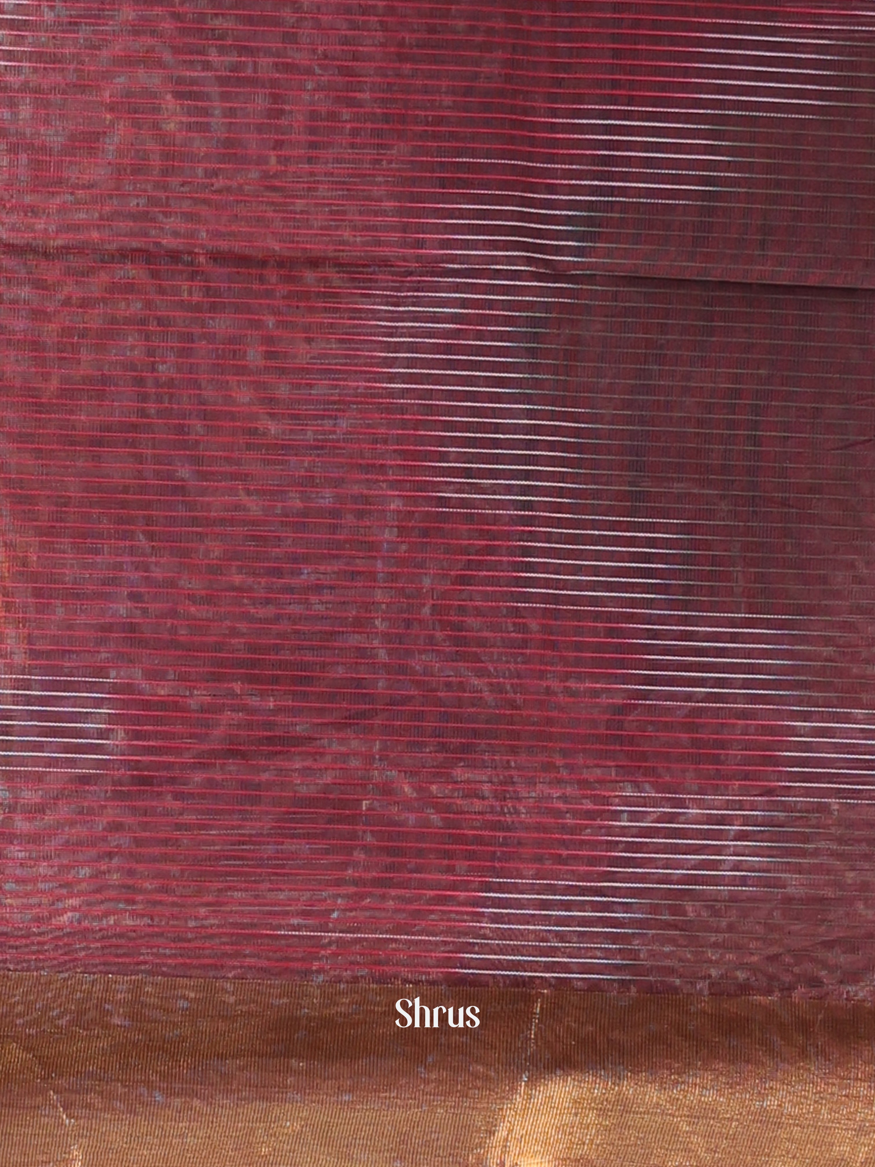 Brown & Dark Purple - Ikkat Kora Saree - Shop on Shrus.com