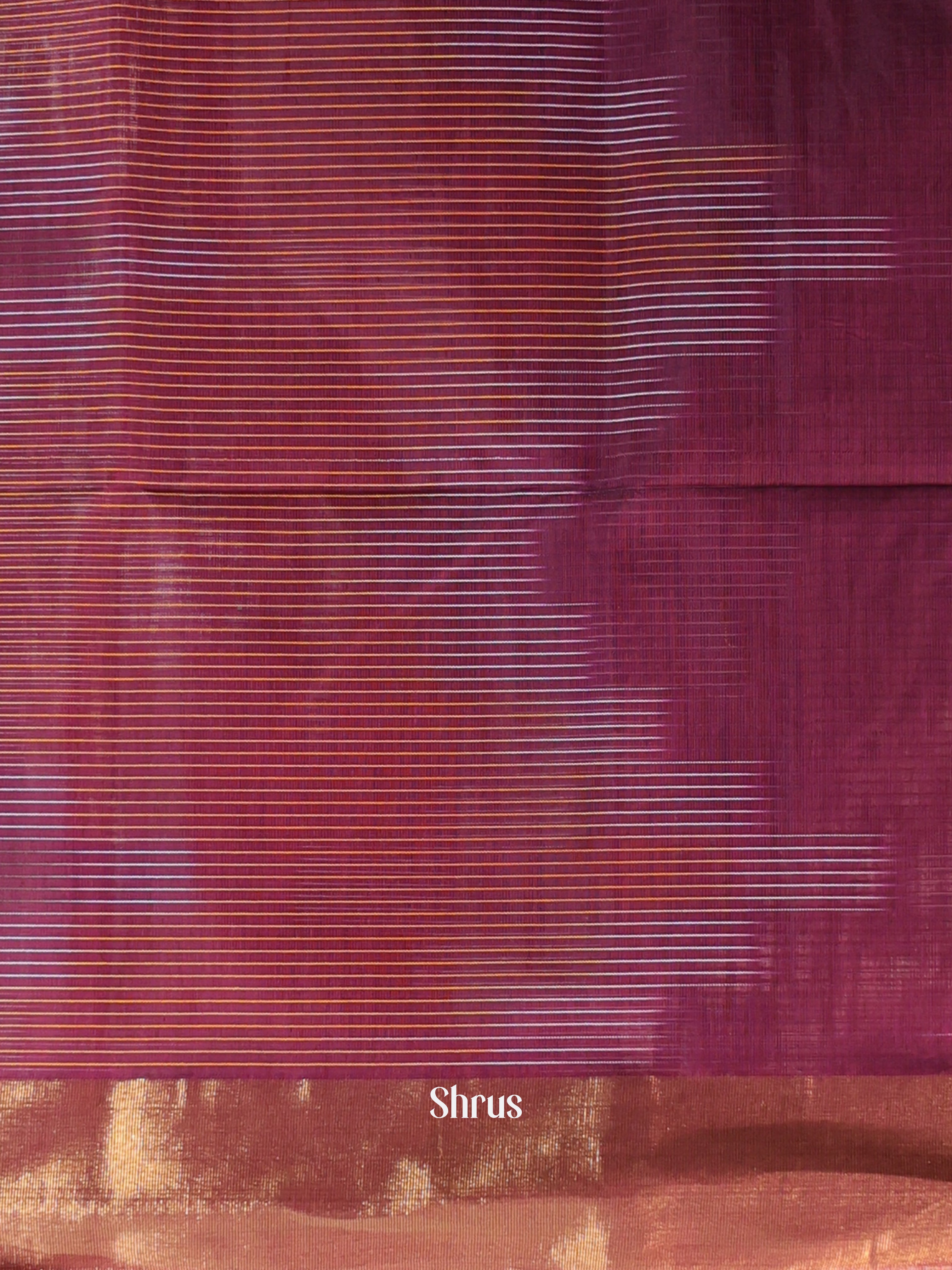 Purple & Maroon- Ikkat Kora Saree - Shop on Shrus.com