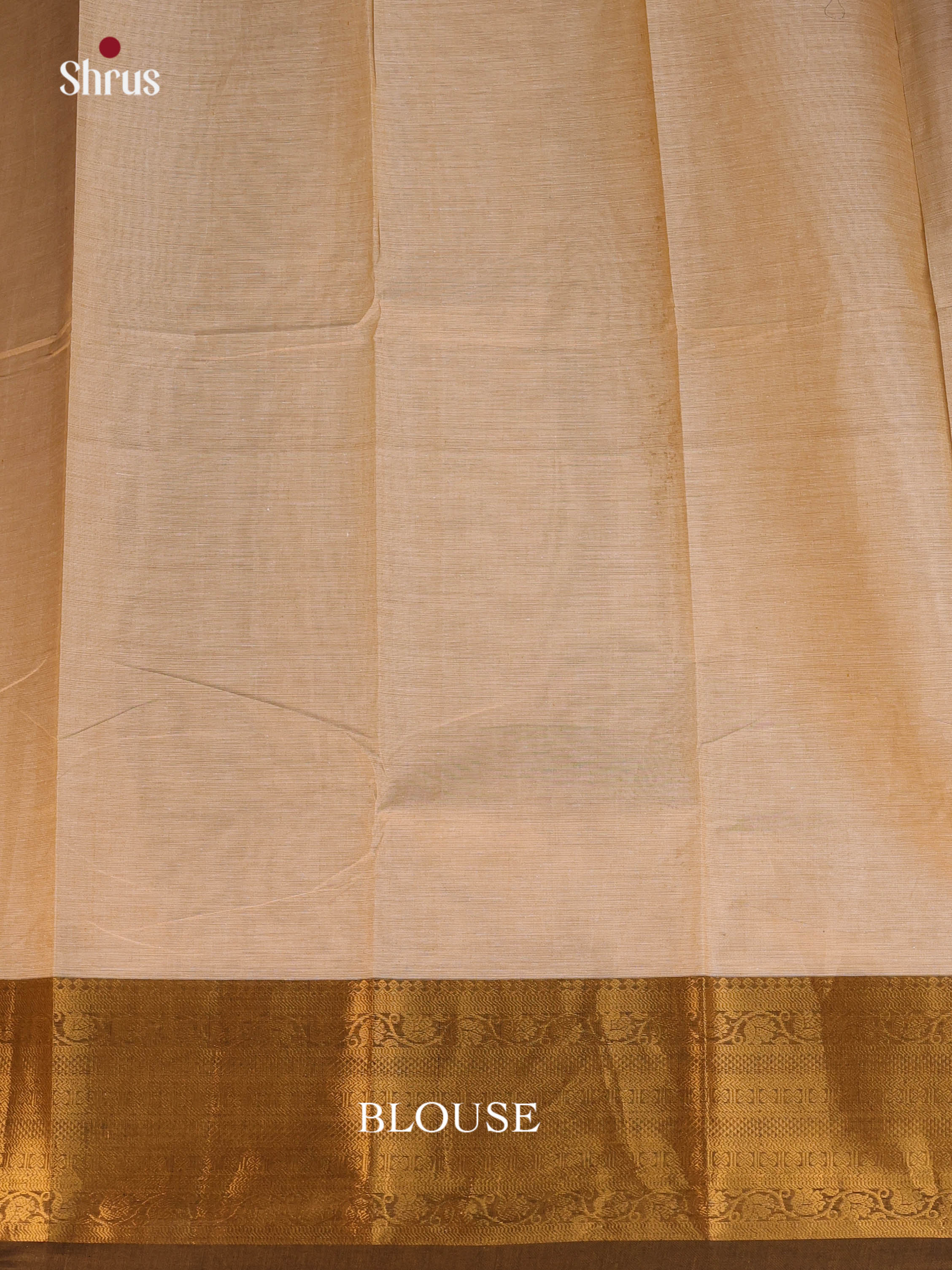 Beige & Brown - Chettinad Cotton Saree - Shop on Shrus.com