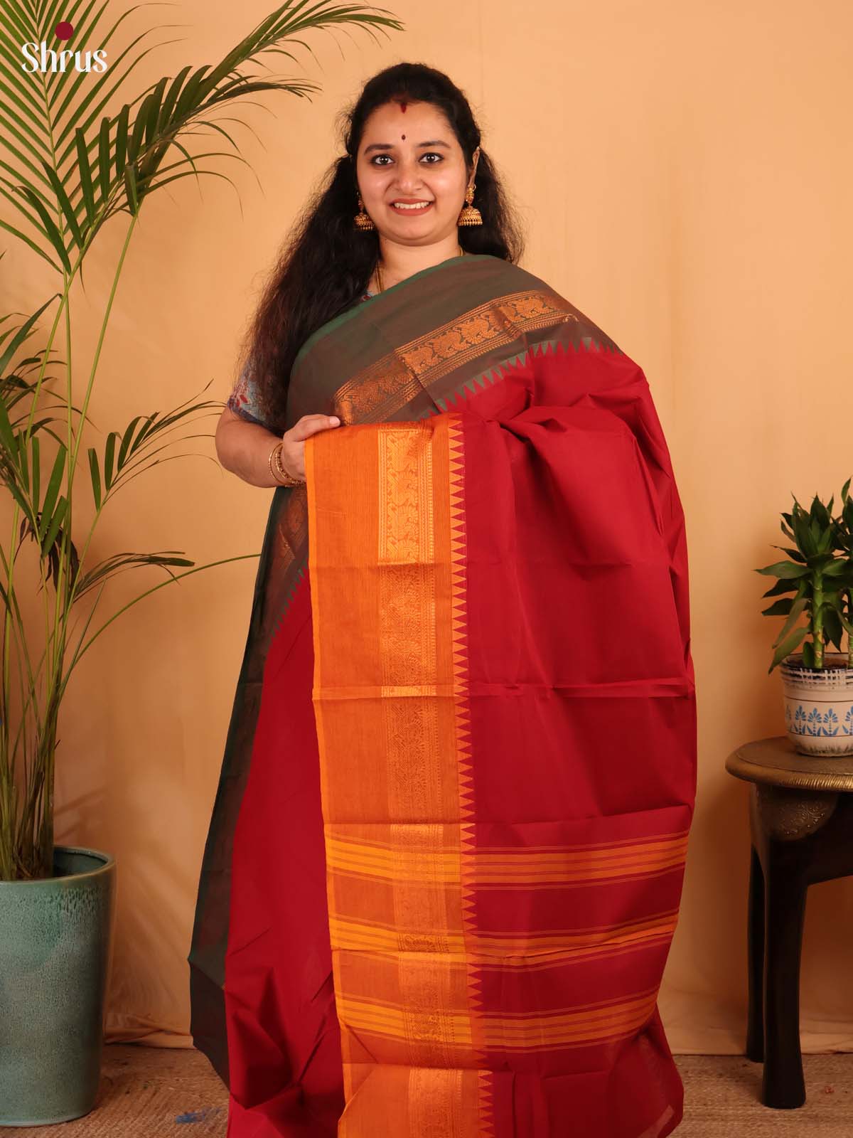 CKS15210 - Chettinad Cotton Saree - Shop on Shrus.com