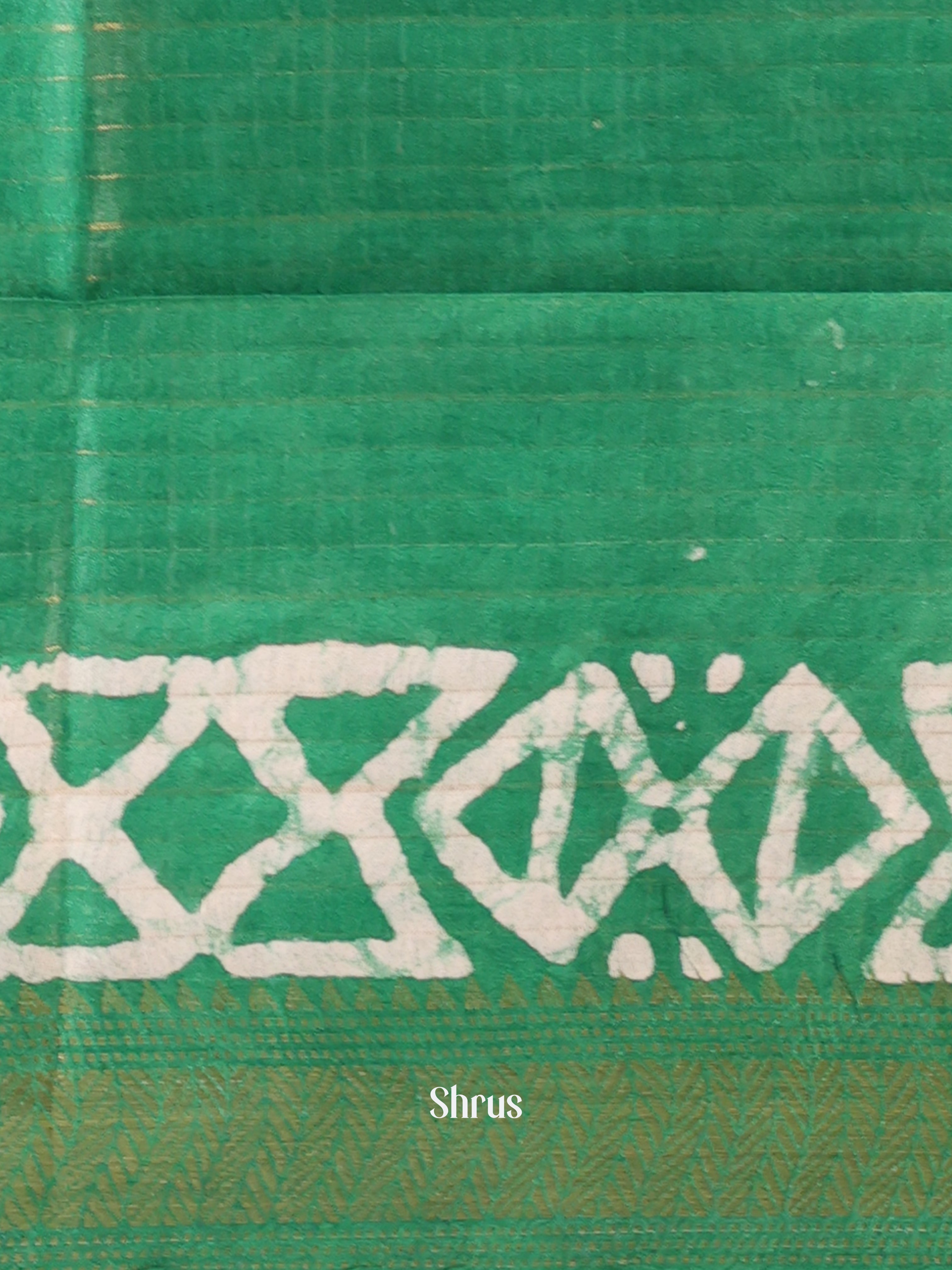 Teal & Green - Bhatik Saree - Shop on Shrus.com