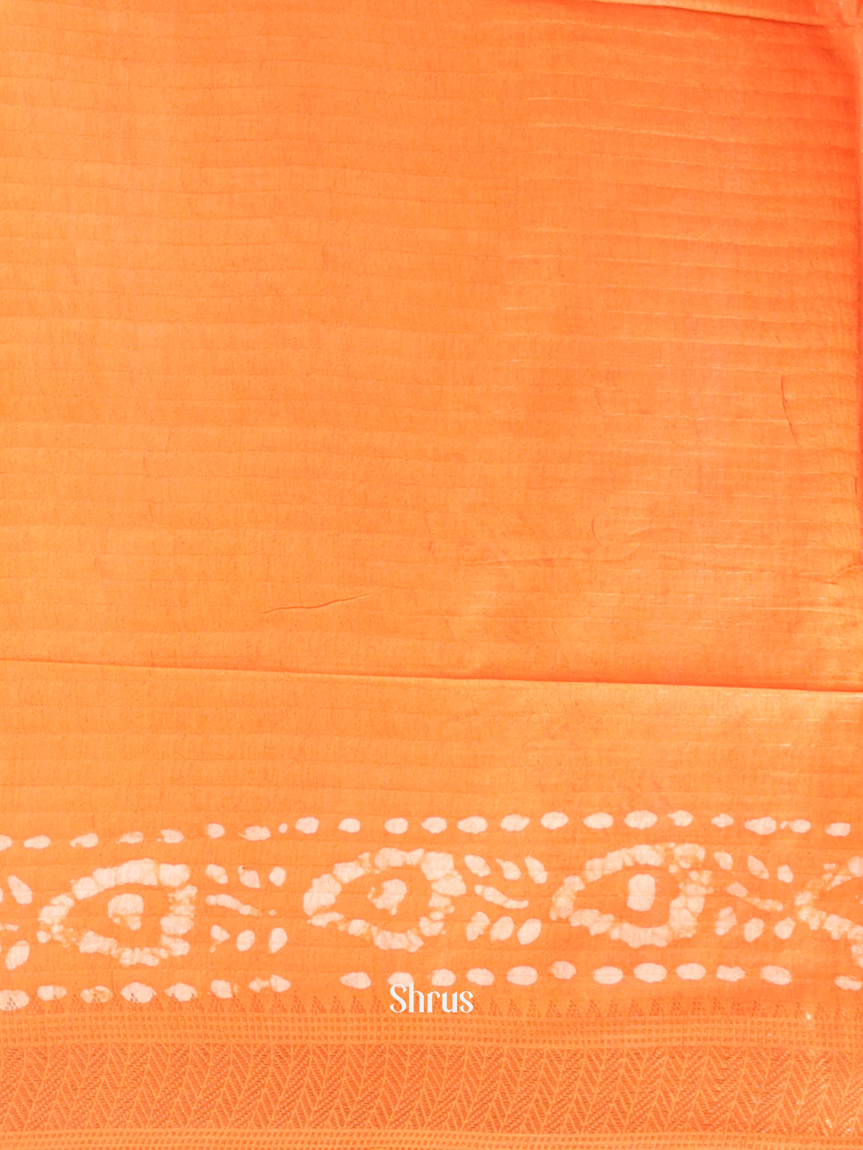 Mustard & Orange - Bhatik Saree - Shop on Shrus.com