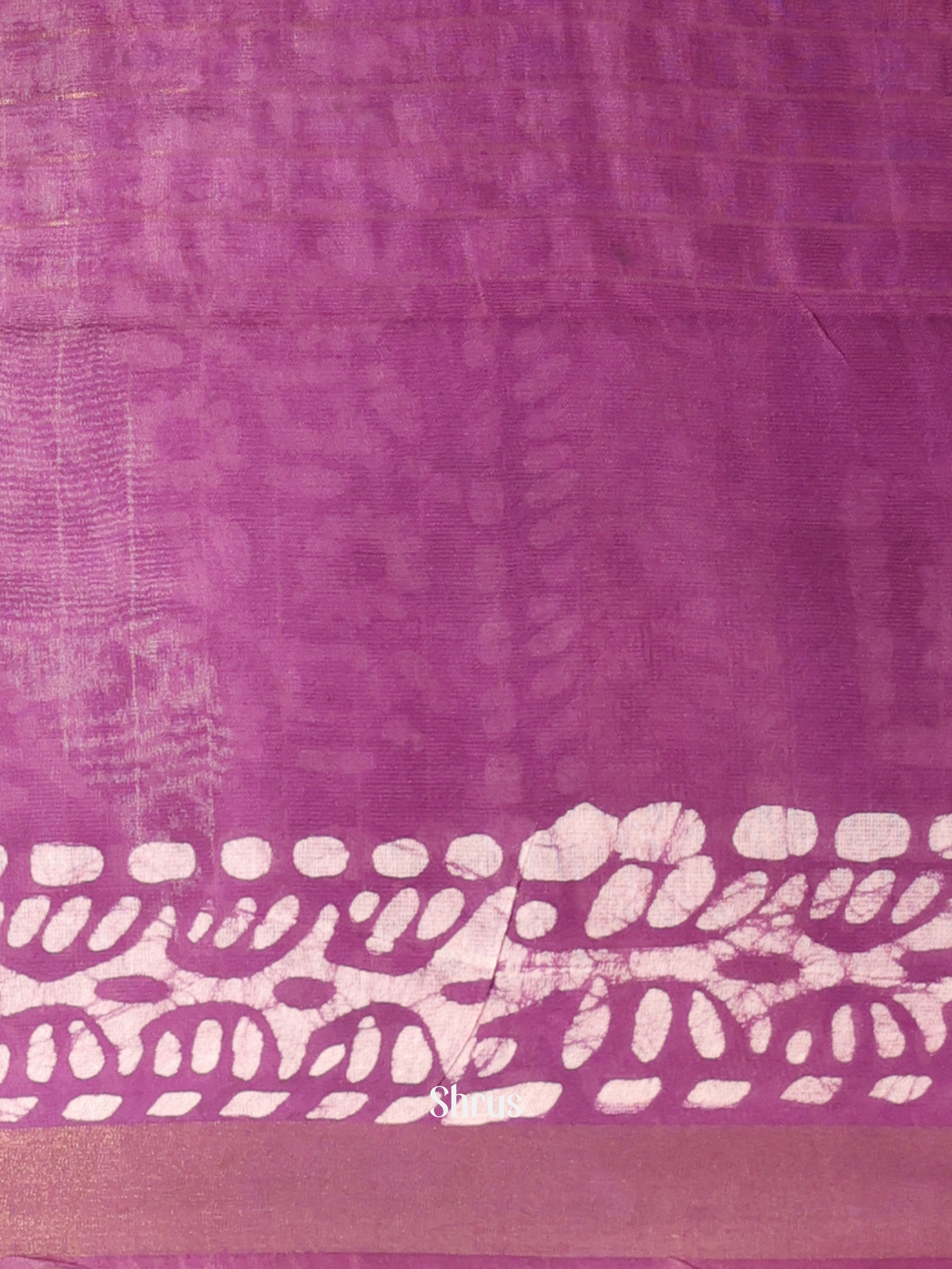 Pink & Purple - Bhatik Saree - Shop on Shrus.com