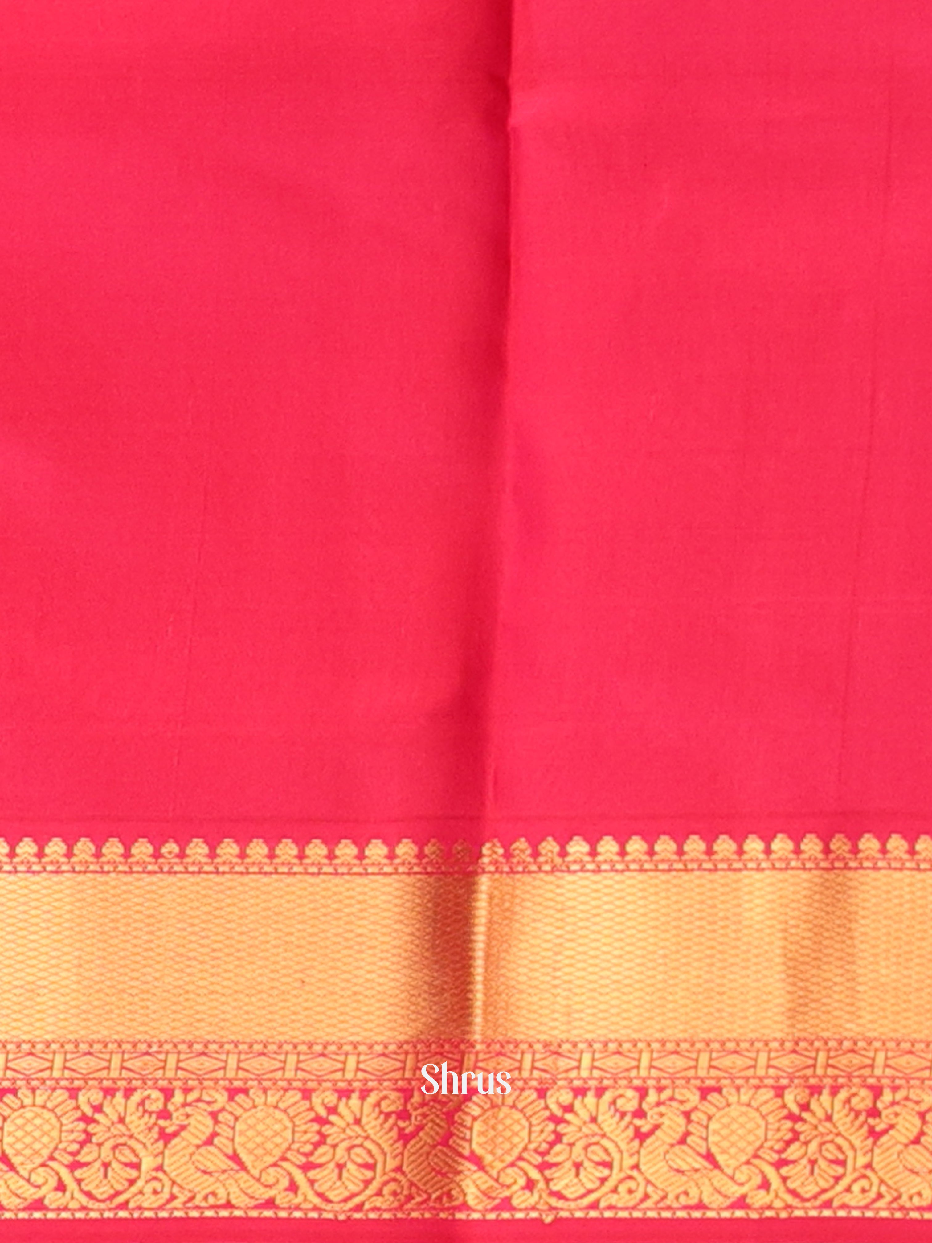 Green & Red- Kanchipuram silk Saree - Shop on Shrus.com