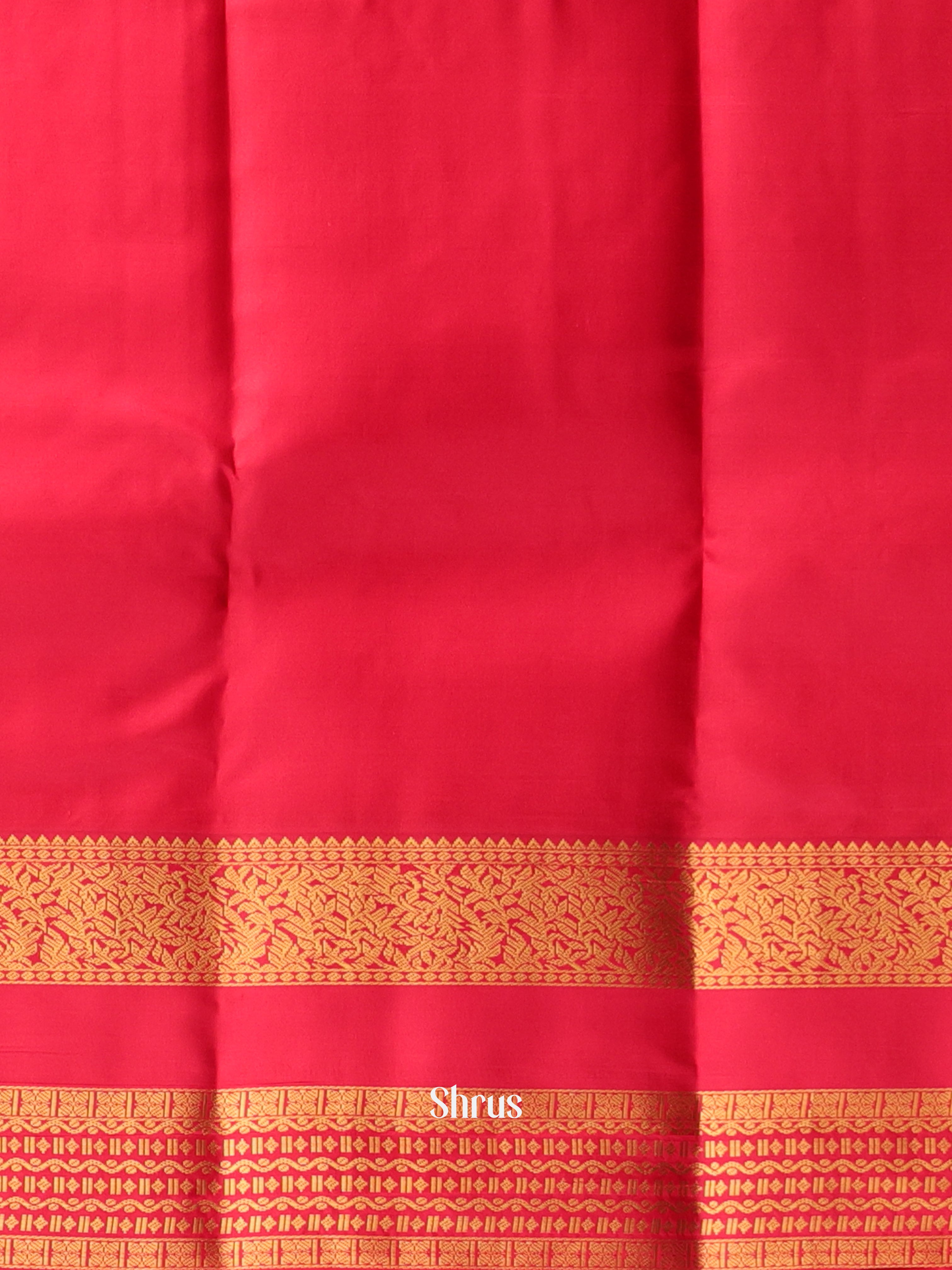 Gold & Maroon - Kanchipuram silk Saree - Shop on Shrus.com