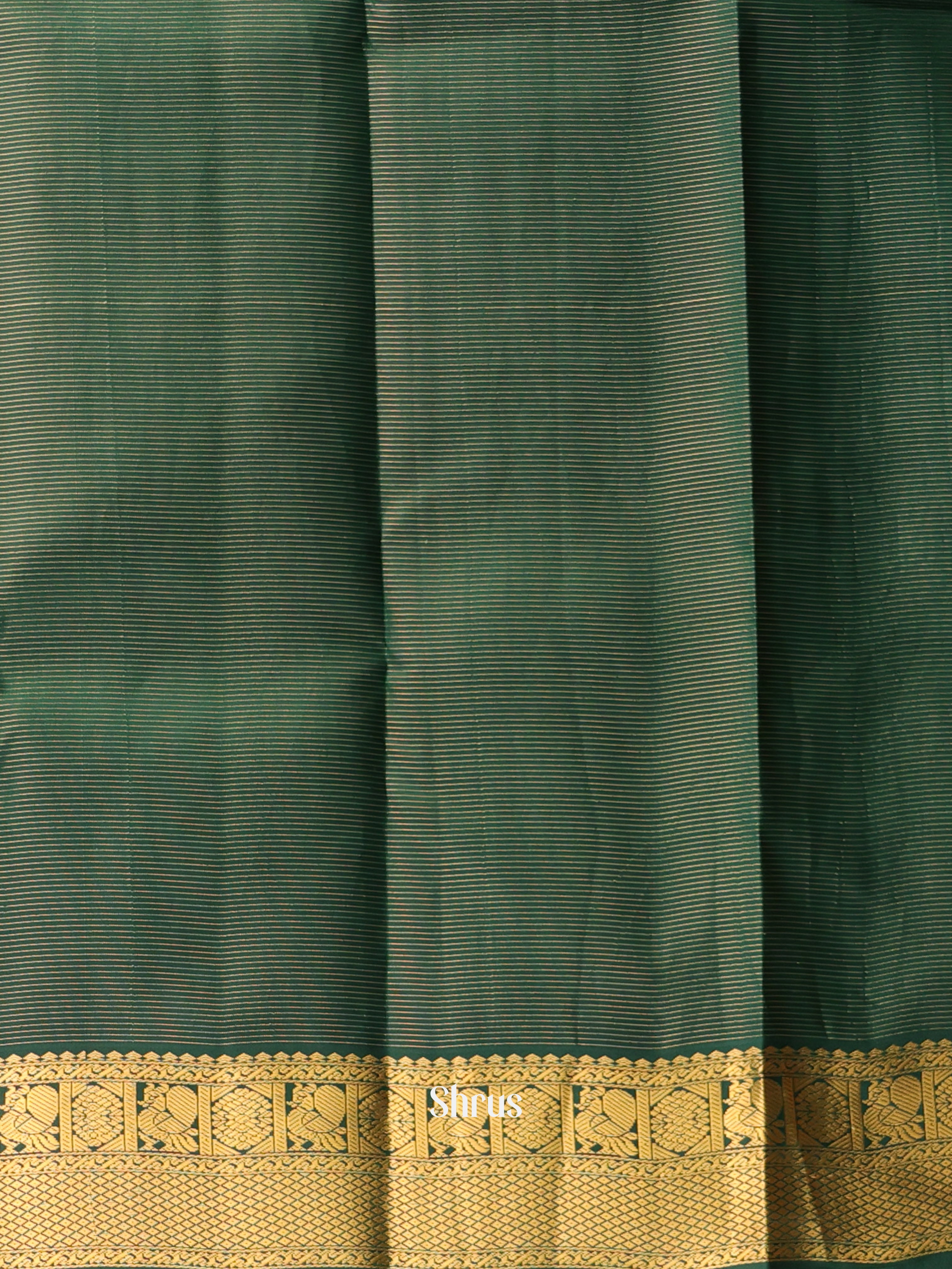 Yellow & Green - Kanchipuram silk Saree - Shop on Shrus.com