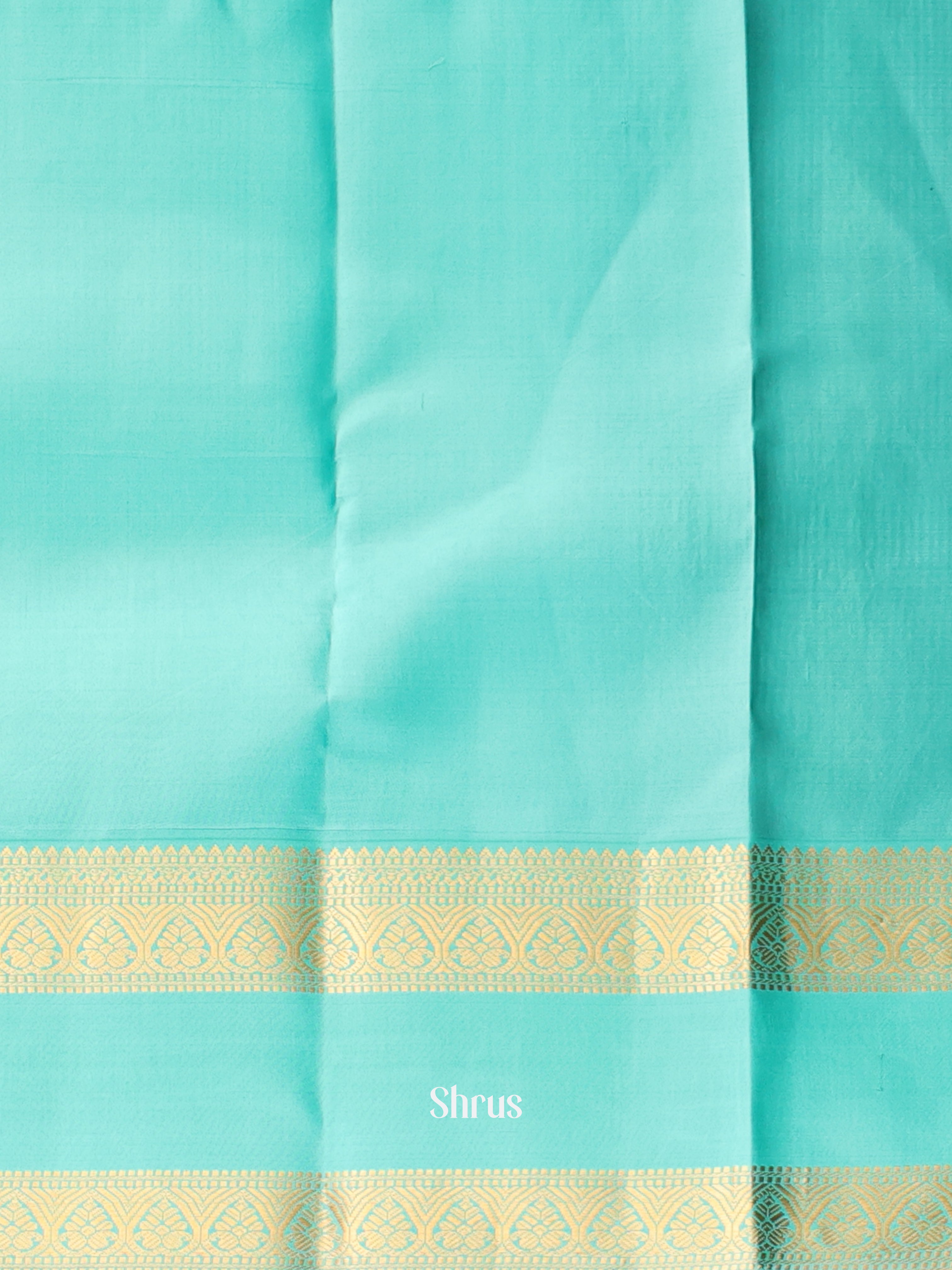 Violet & Teal - Kanchipuram silk Saree - Shop on Shrus.com