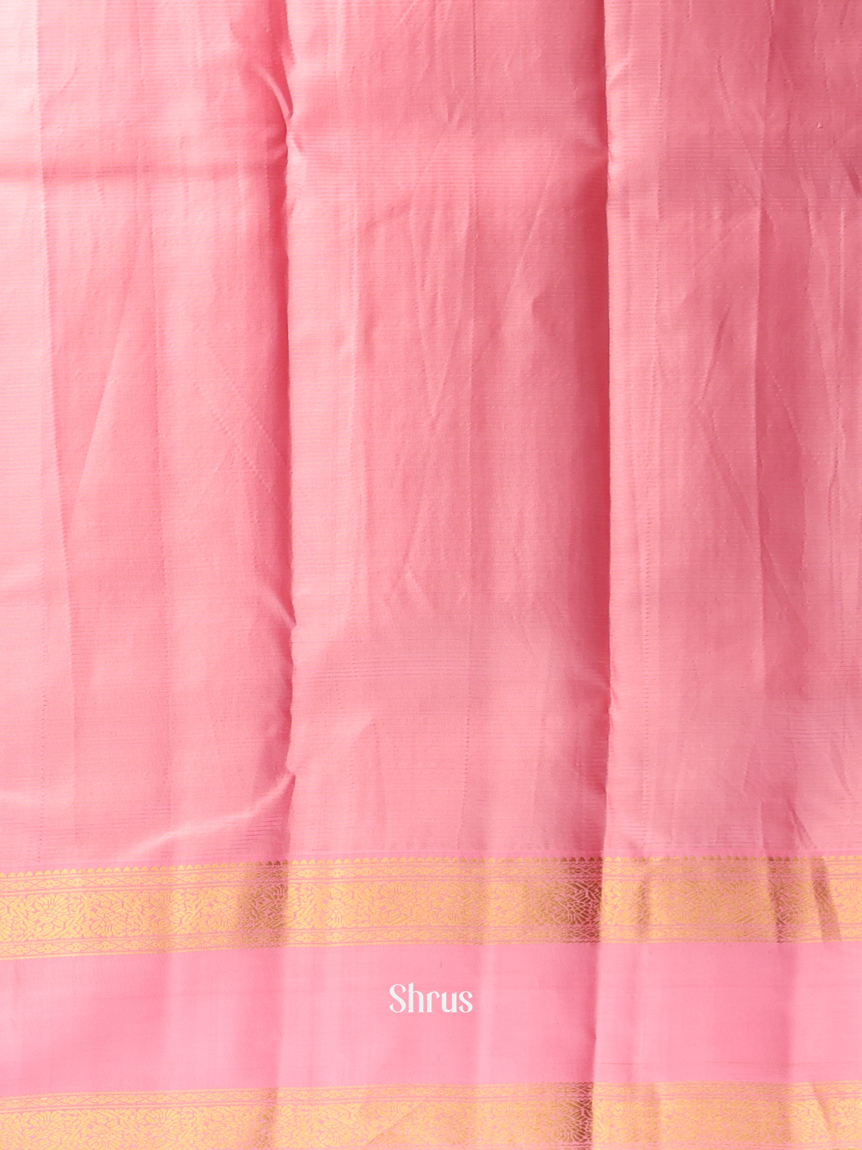 Dark Purple & Pink- Kanchipuram silk Saree - Shop on Shrus.com