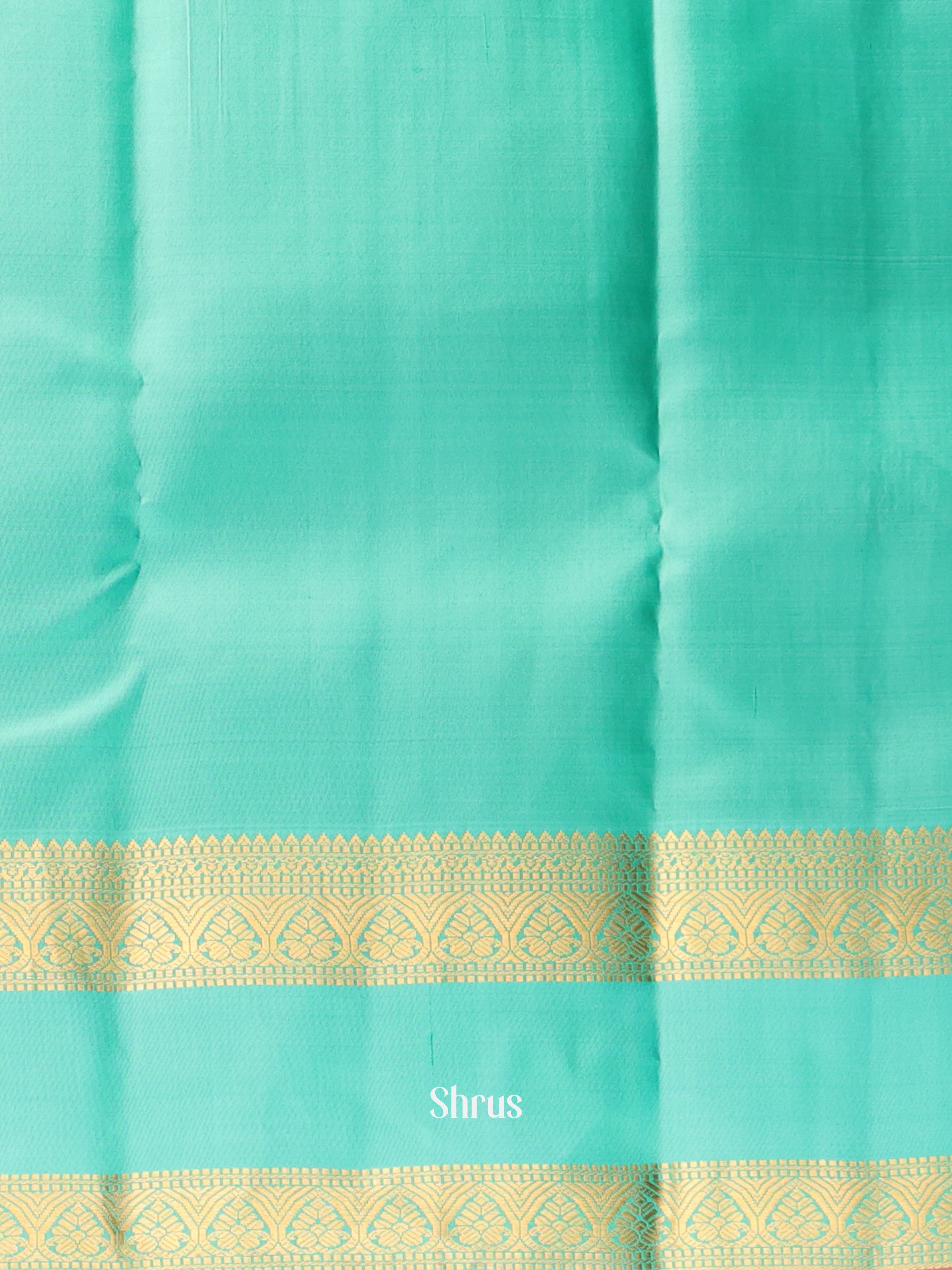 Maroon & Teal - Kanchipuram silk Saree - Shop on Shrus.com