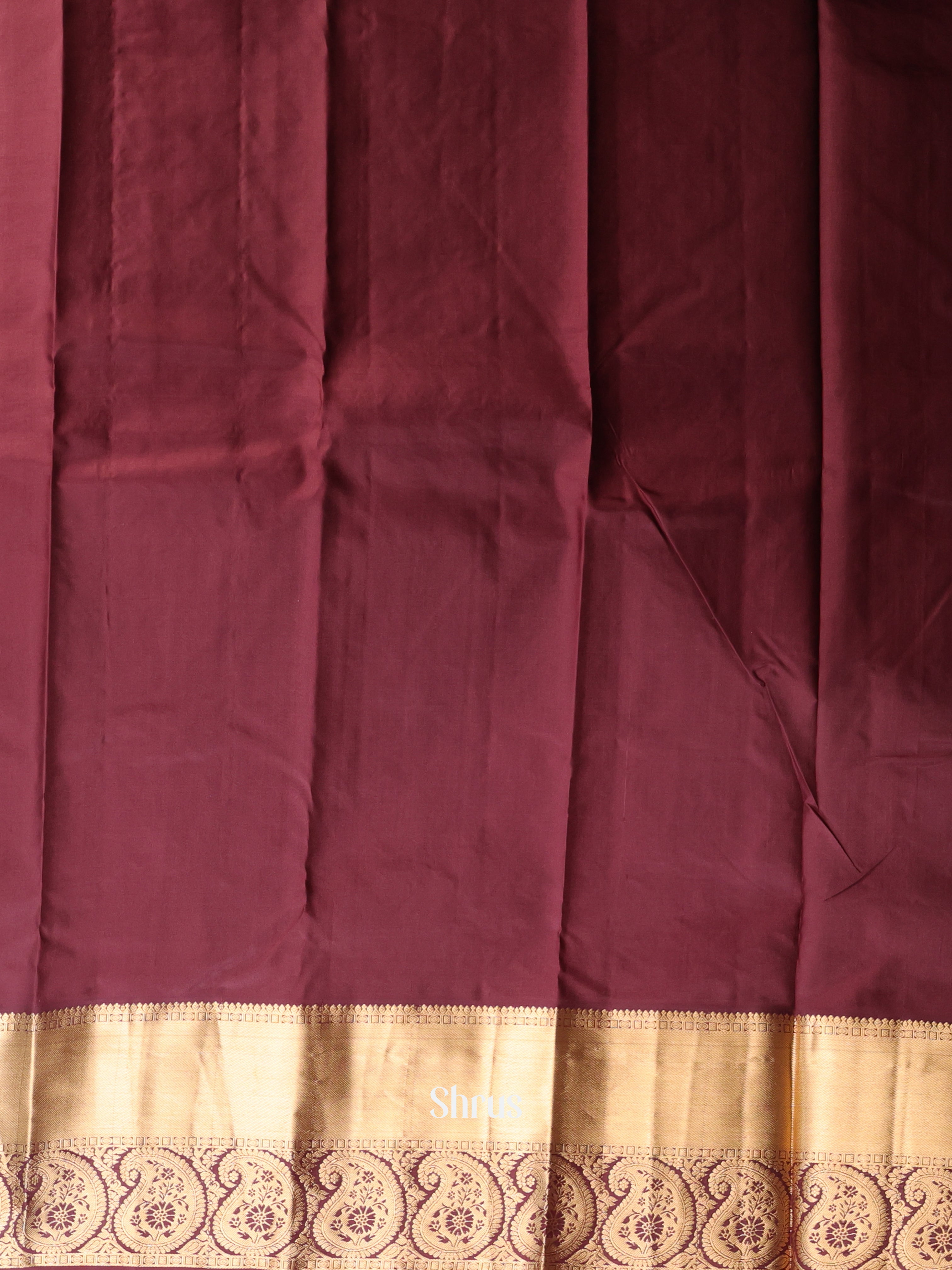 Purple & Maroon - Kanchipuram silk Saree - Shop on Shrus.com