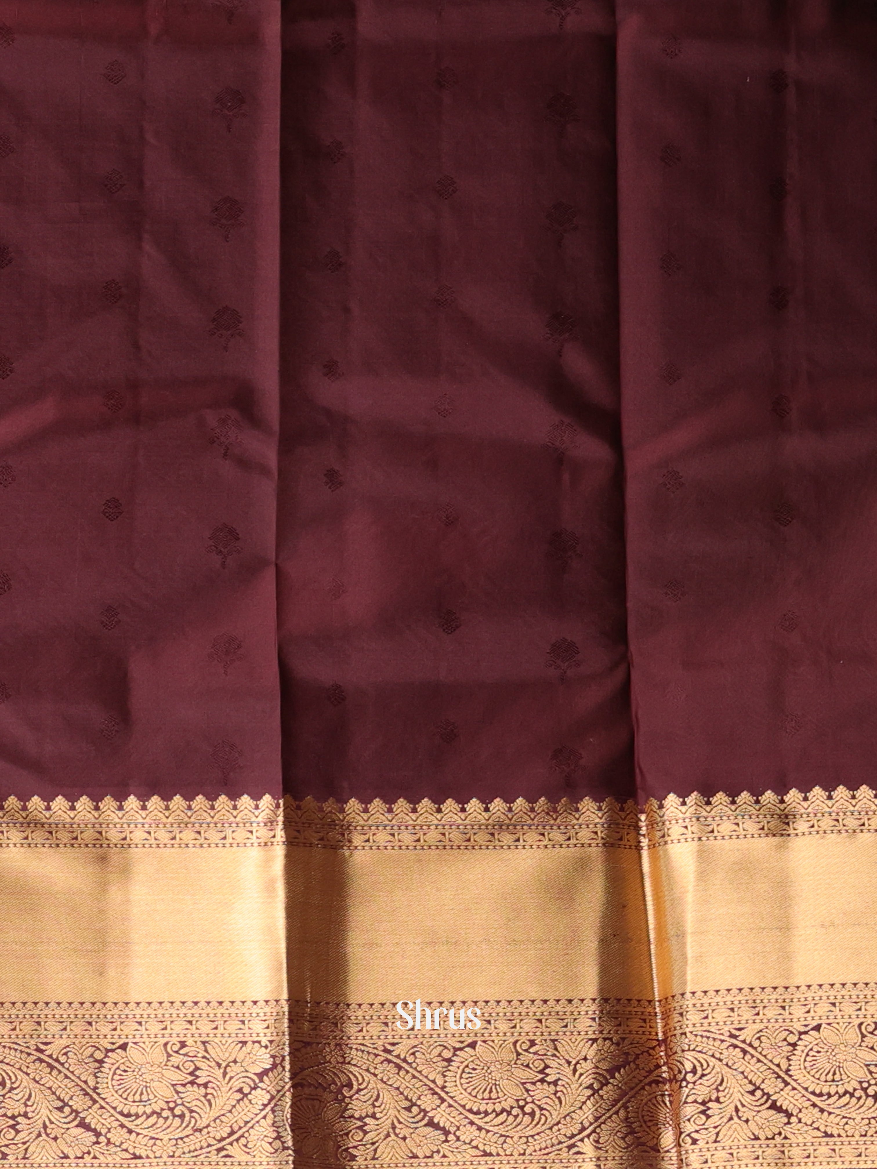 Green & Brown - Kanchipuram silk Saree - Shop on Shrus.com