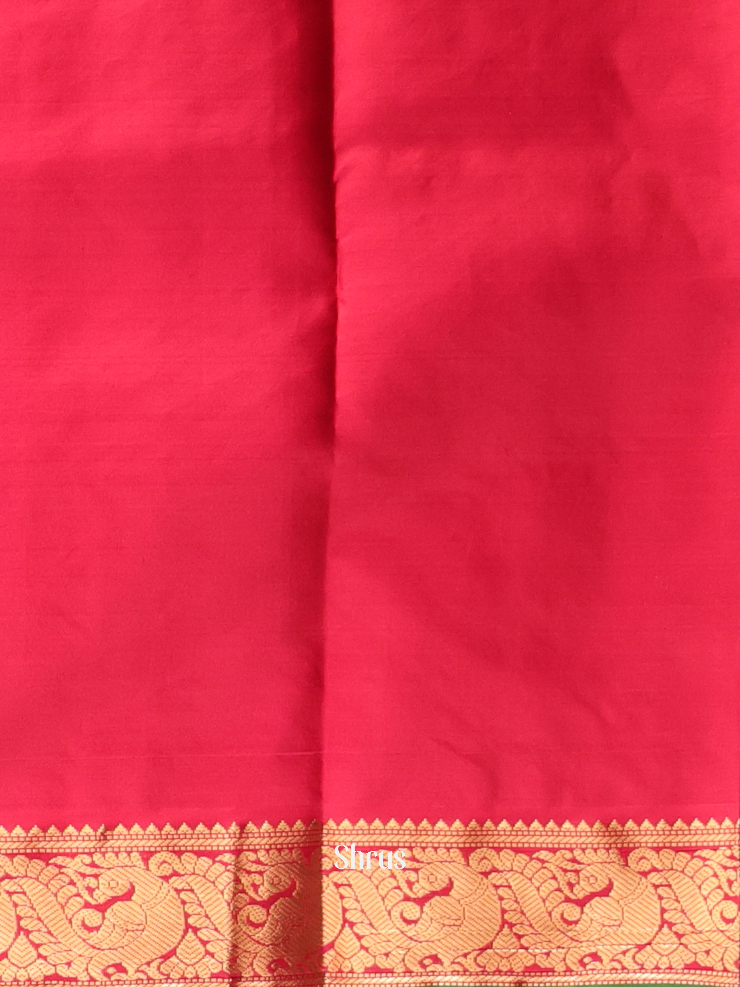 Blue & Maroon - Kanchipuram silk Saree - Shop on Shrus.com