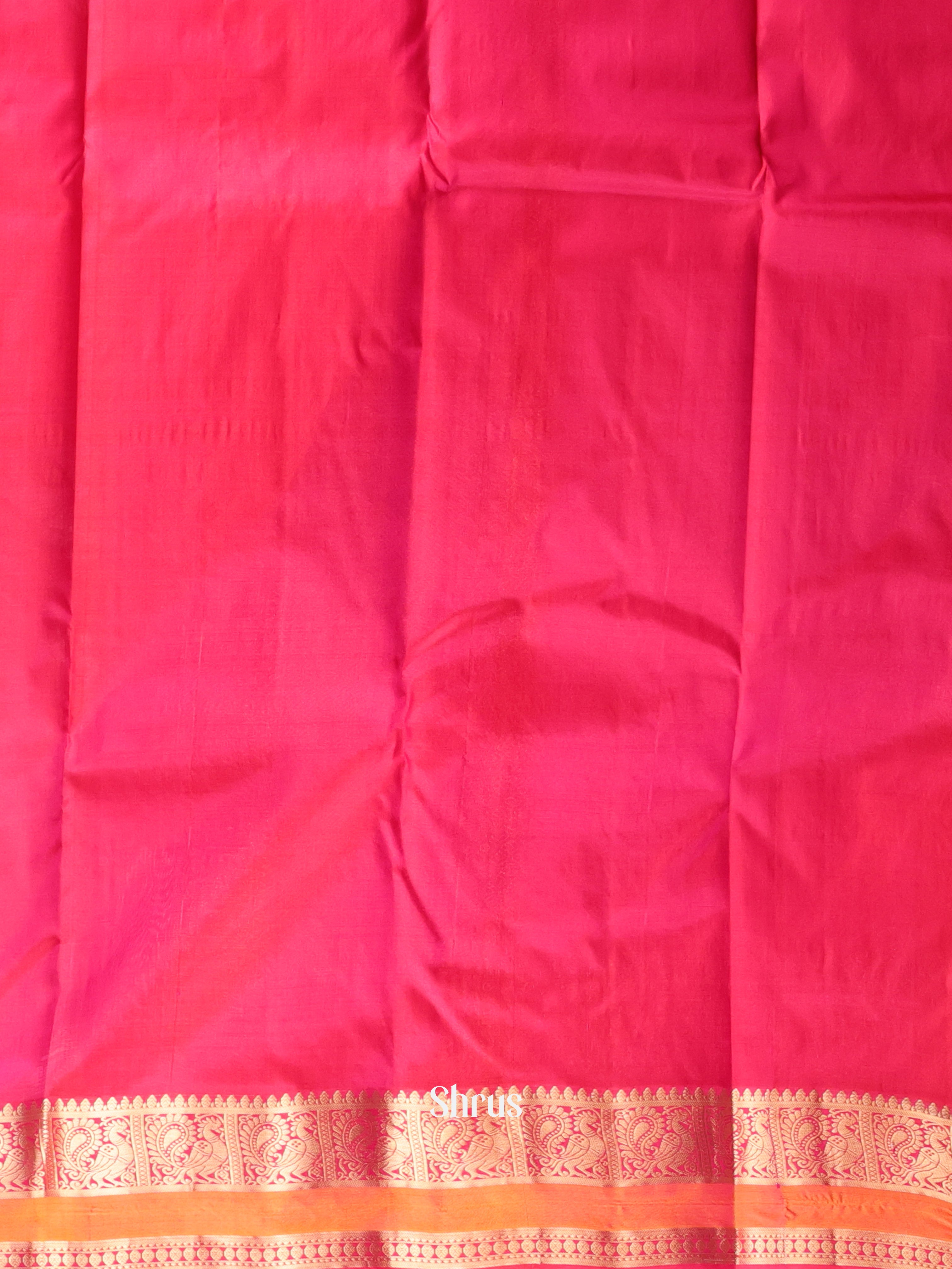Violet & Maroon - Kanchipuram silk Saree - Shop on Shrus.com