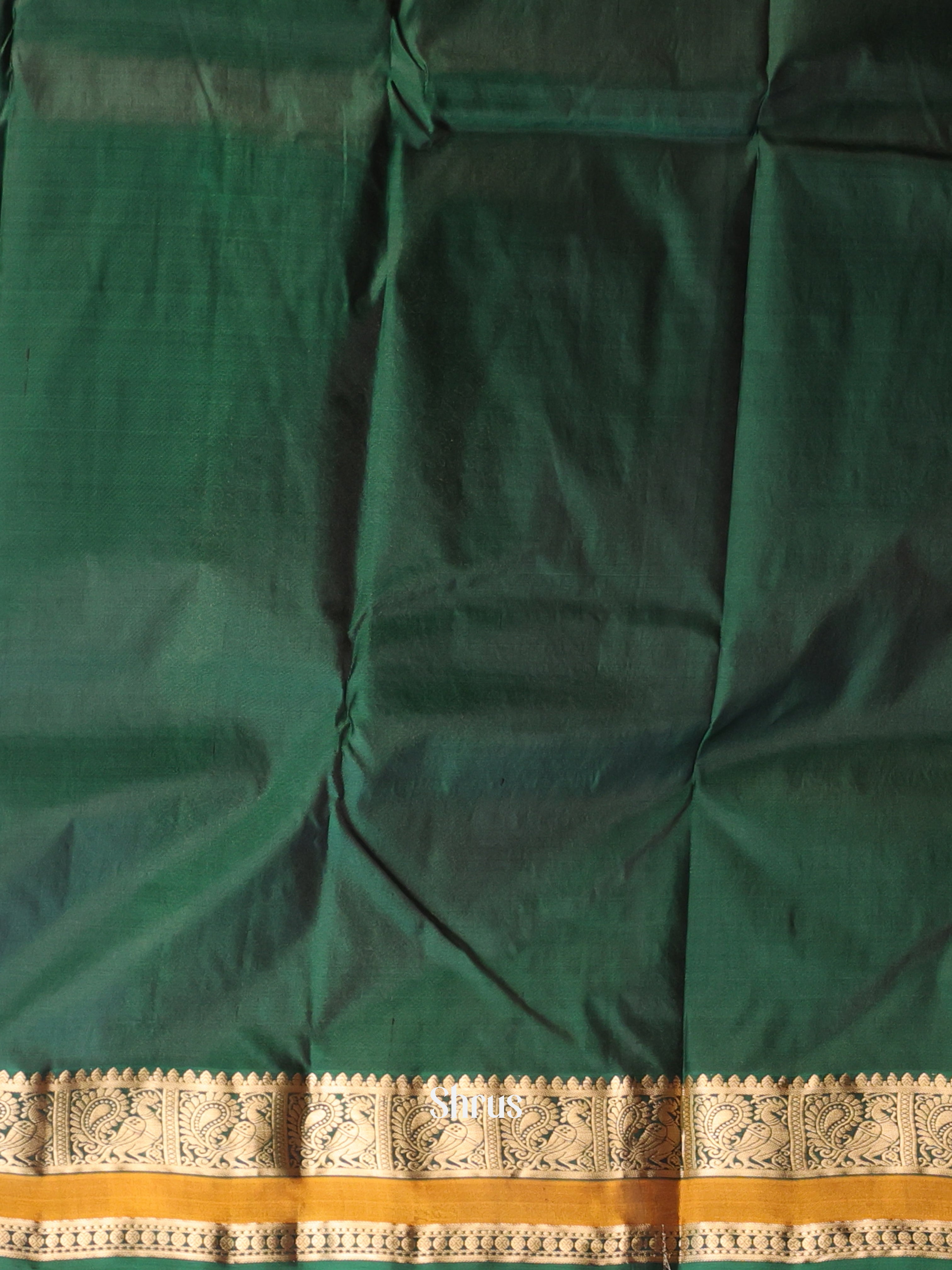 Purple & Green - Kanchipuram silk Saree - Shop on Shrus.com
