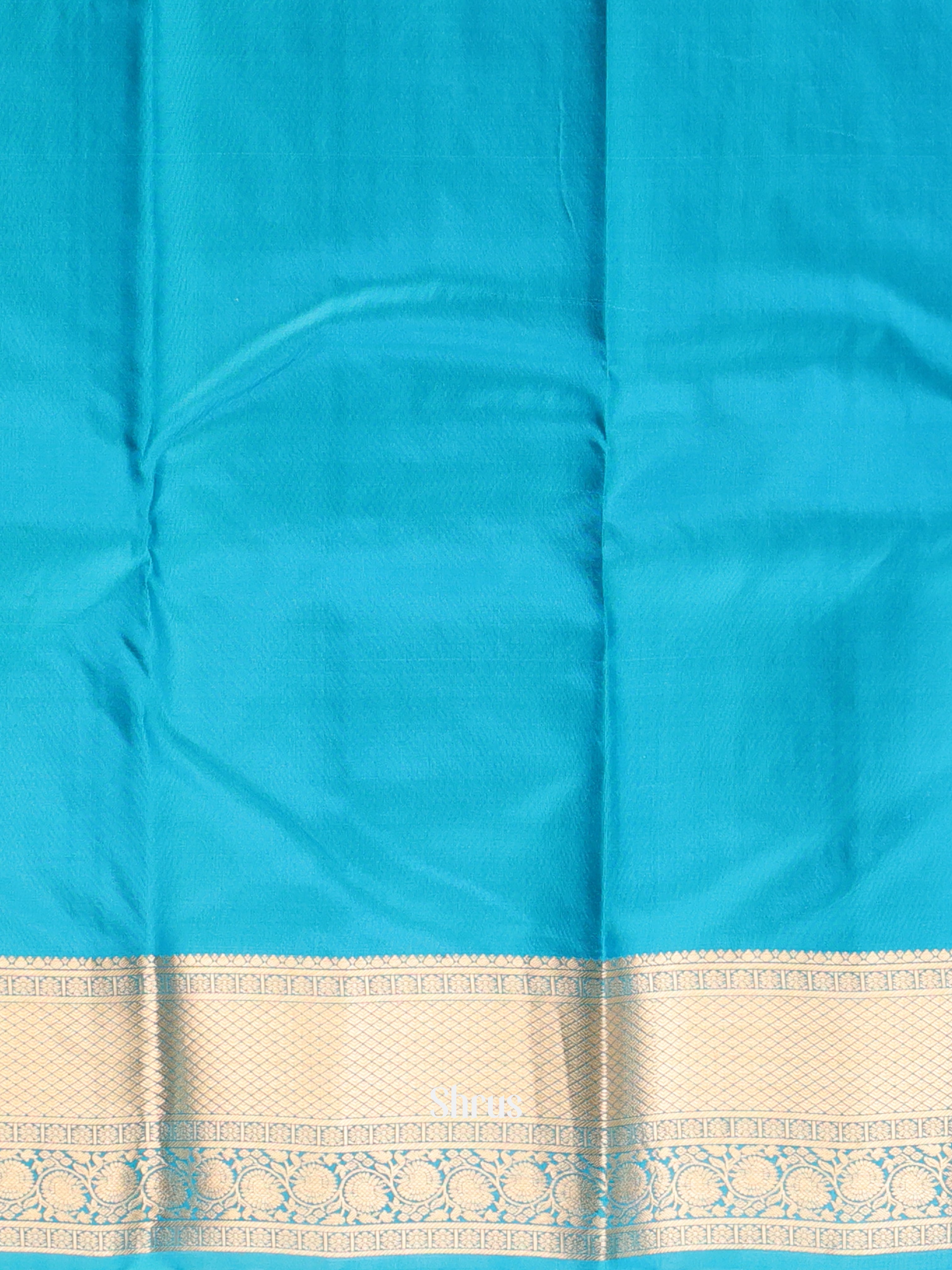 Blue(Single Tone) - Kanchipuram silk Saree - Shop on Shrus.com