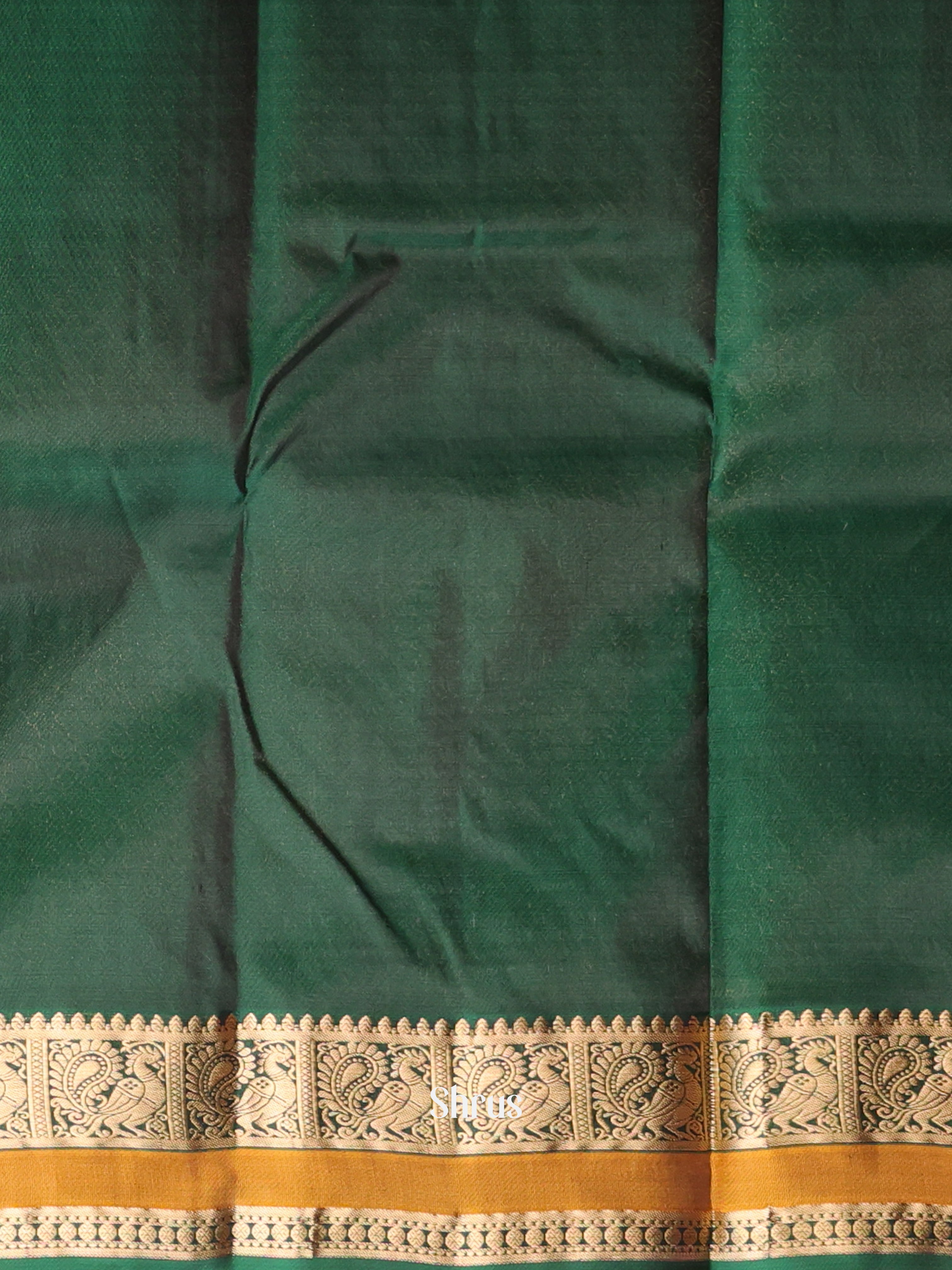 Pink & Green - Kanchipuram silk Saree - Shop on Shrus.com