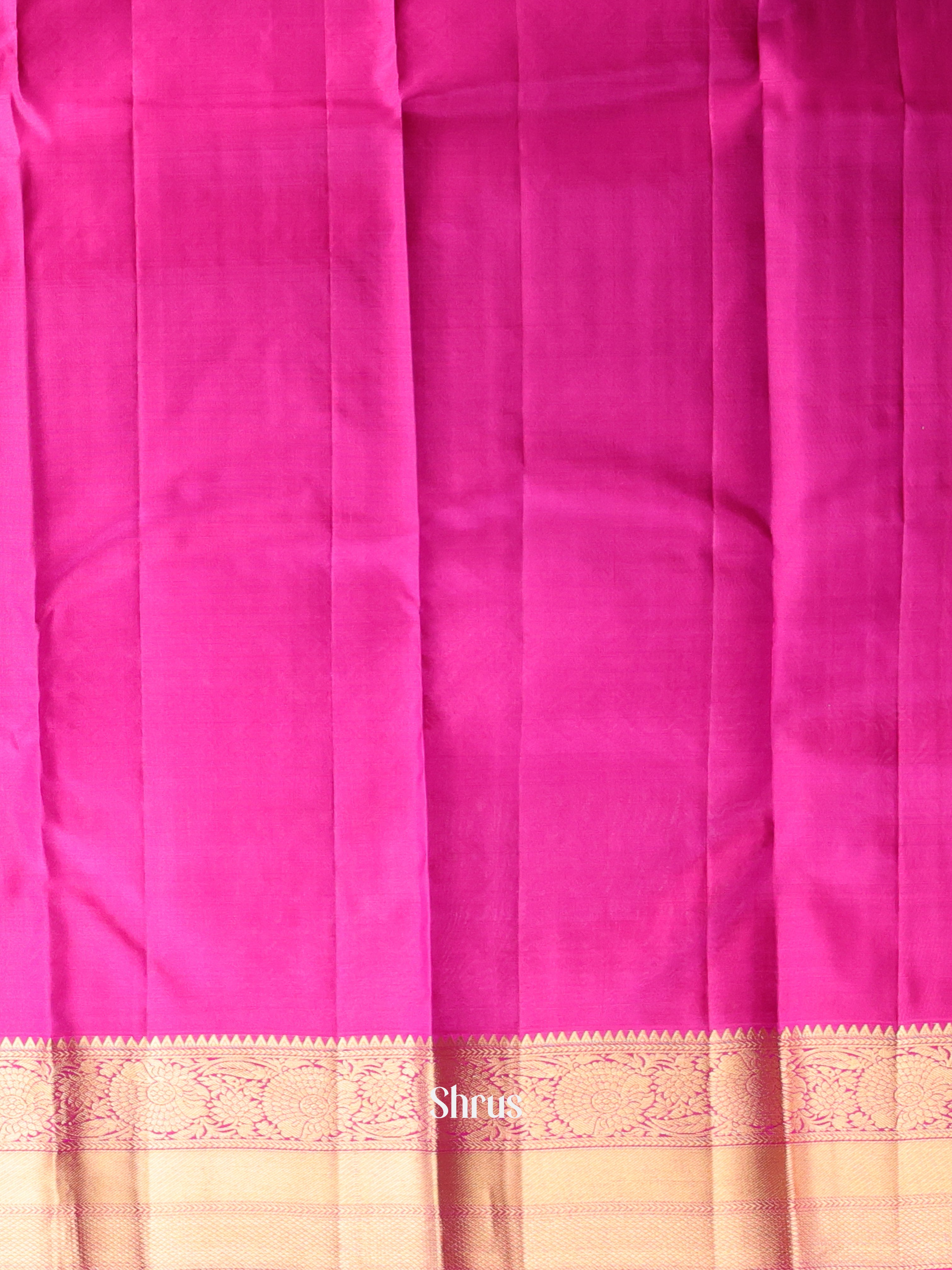 Majenta(Single Tone)- Kanchipuram silk Saree - Shop on Shrus.com