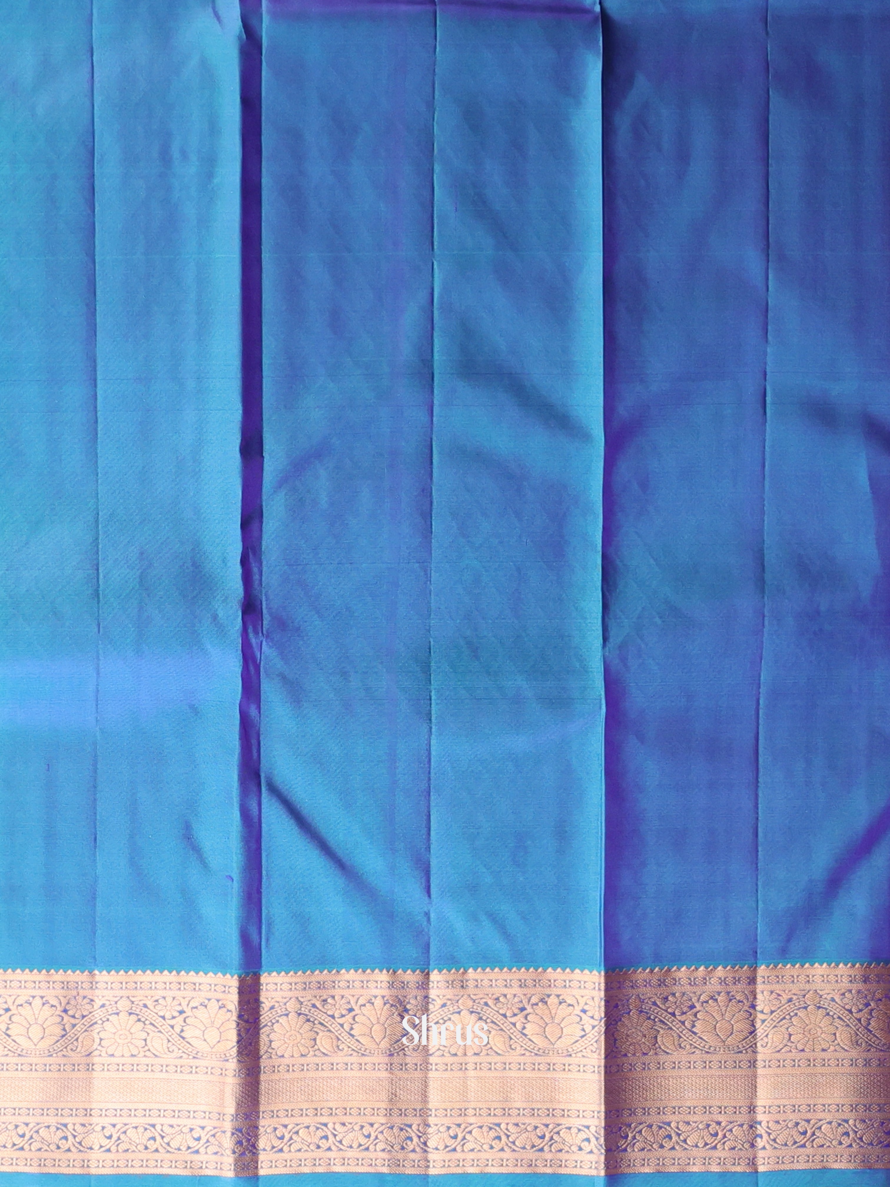 Blue(Single Tone) - Kanchipuram silk Saree - Shop on Shrus.com