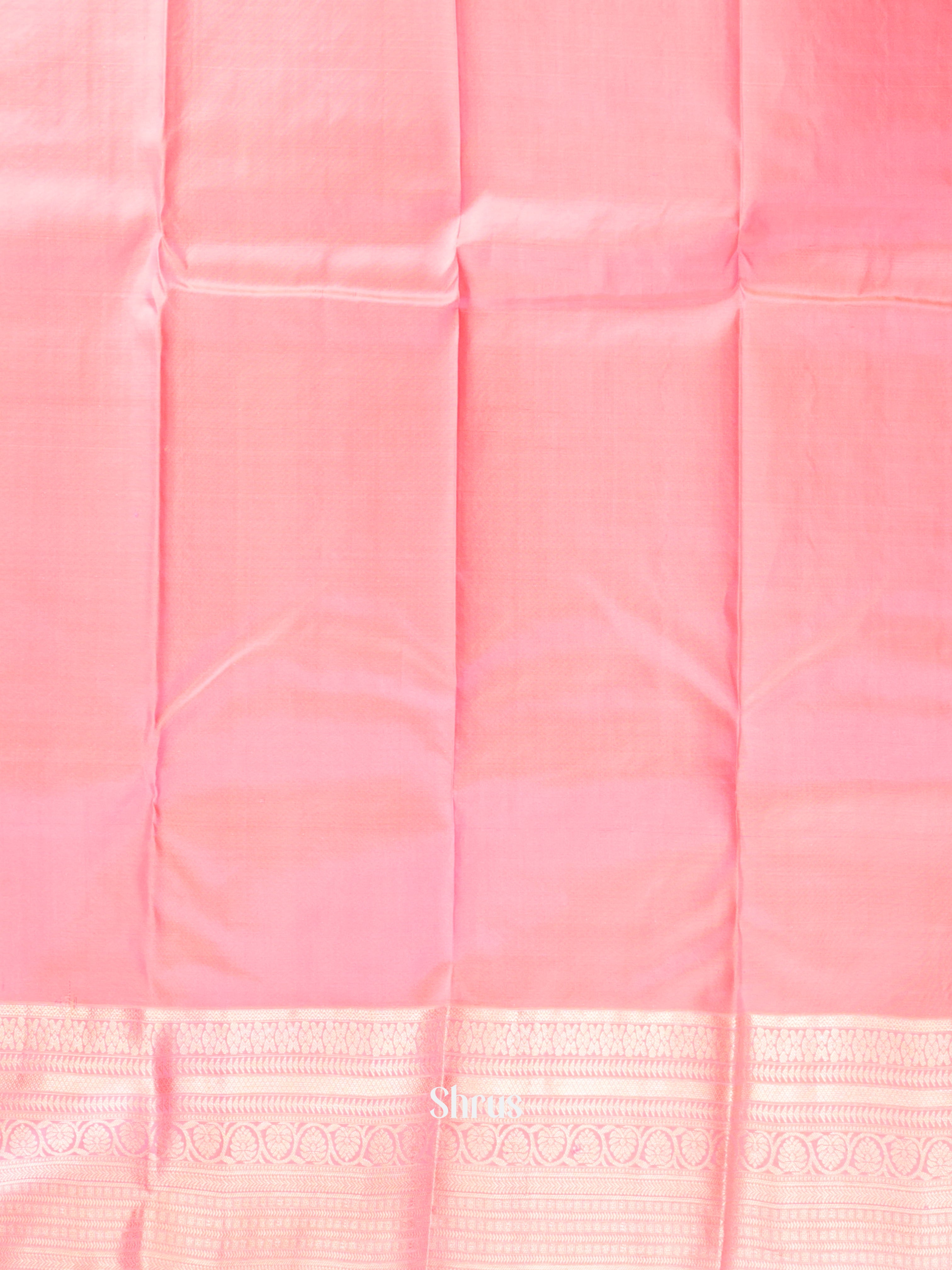 Pink(Single Tone)- Kanchipuram silk Saree - Shop on Shrus.com