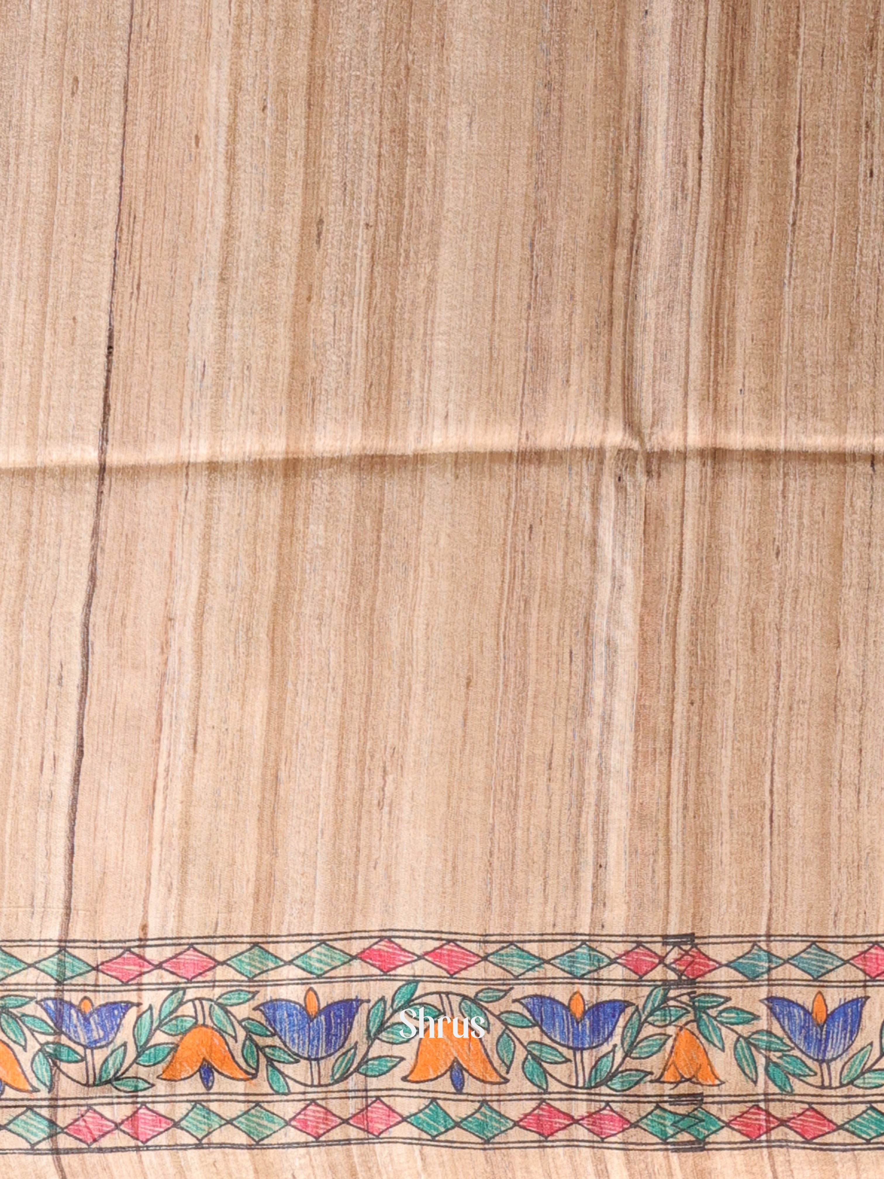Brown - Tussar Saree - Shop on Shrus.com