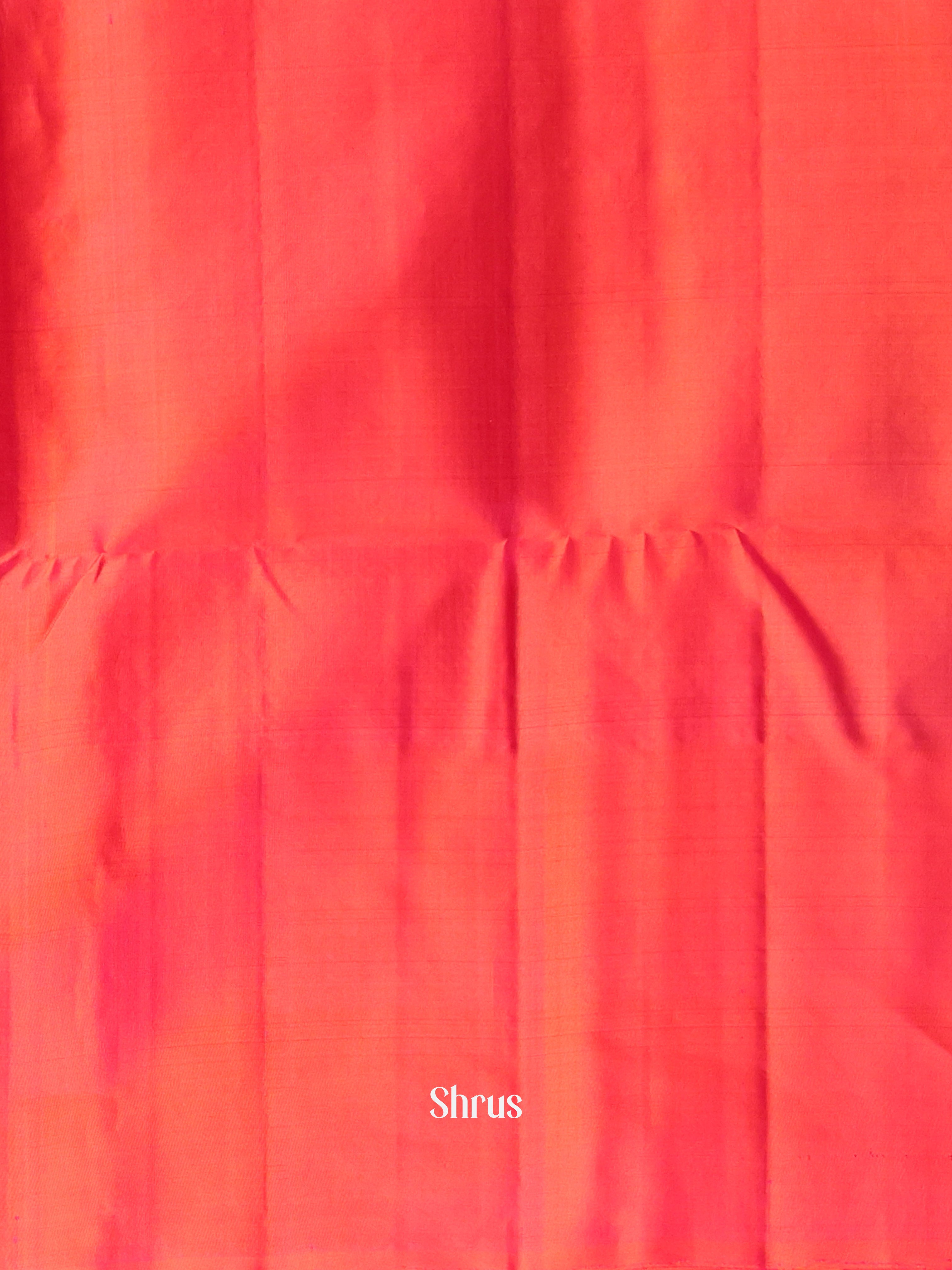 Wine & Orangish Pink- Soft Silk Saree - Shop on Shrus.com