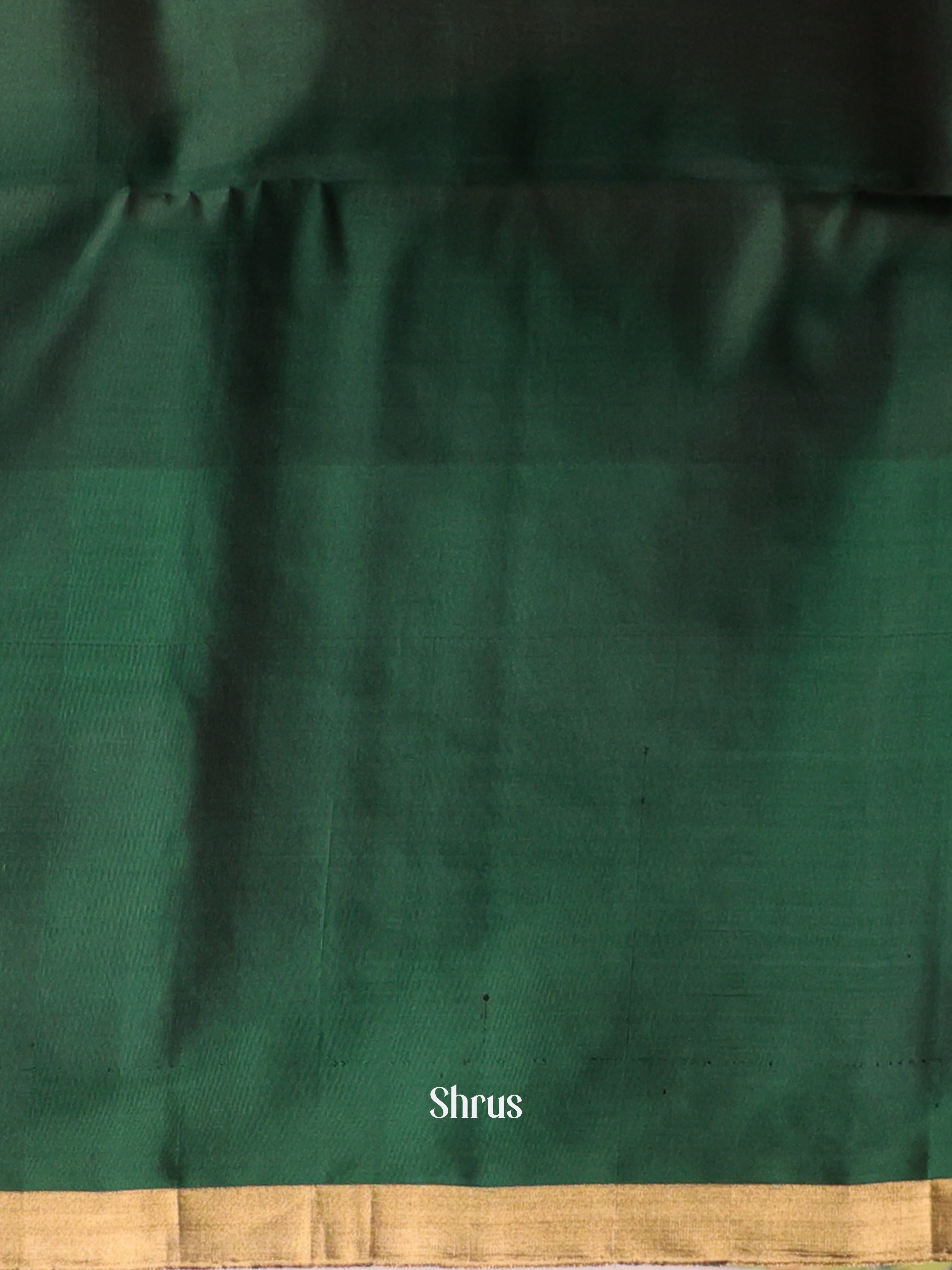 Leaf Green & Green - Soft Silk Saree - Shop on Shrus.com