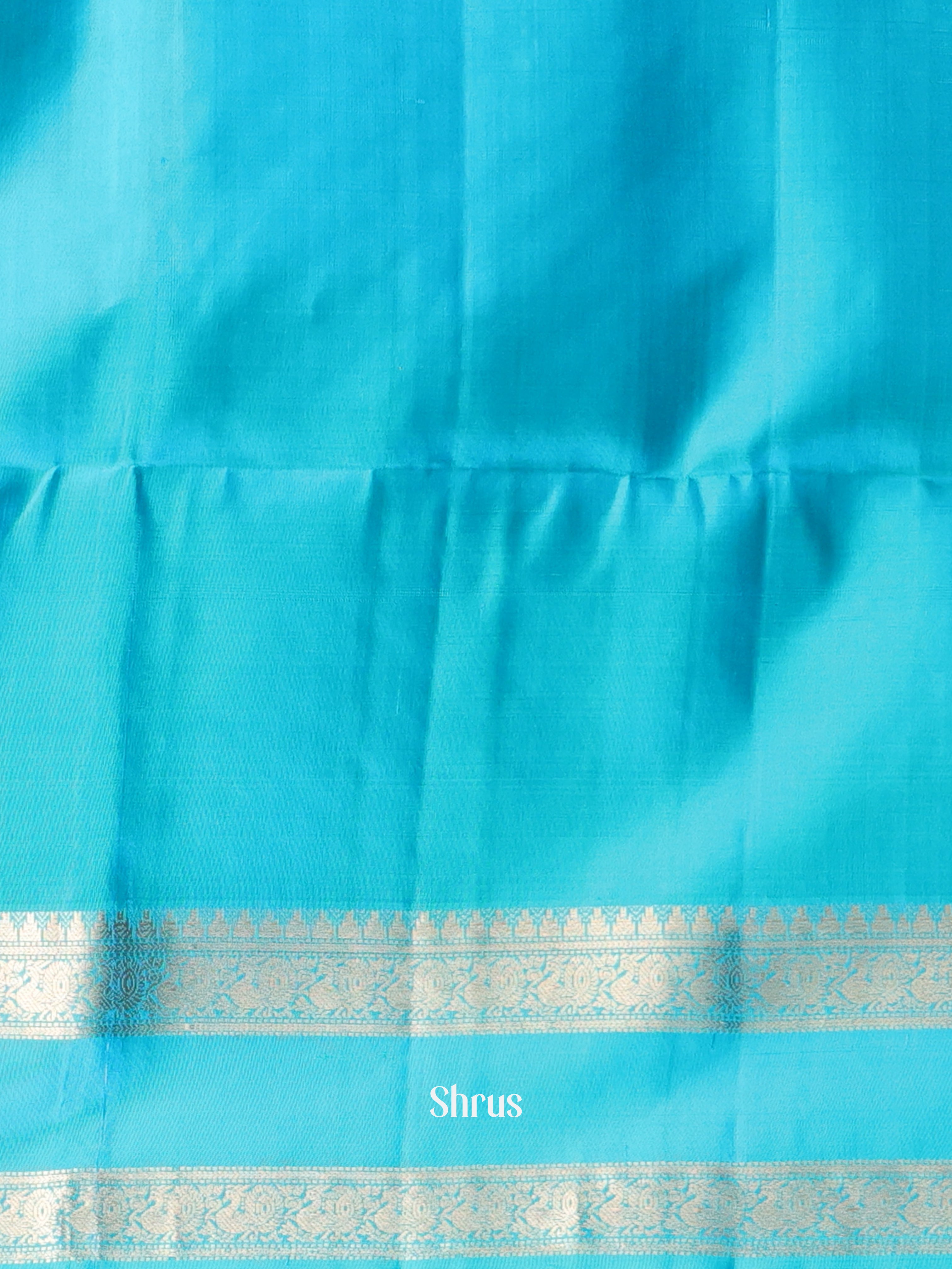 Double Shaded Green & Blue - Soft Silk Saree - Shop on Shrus.com