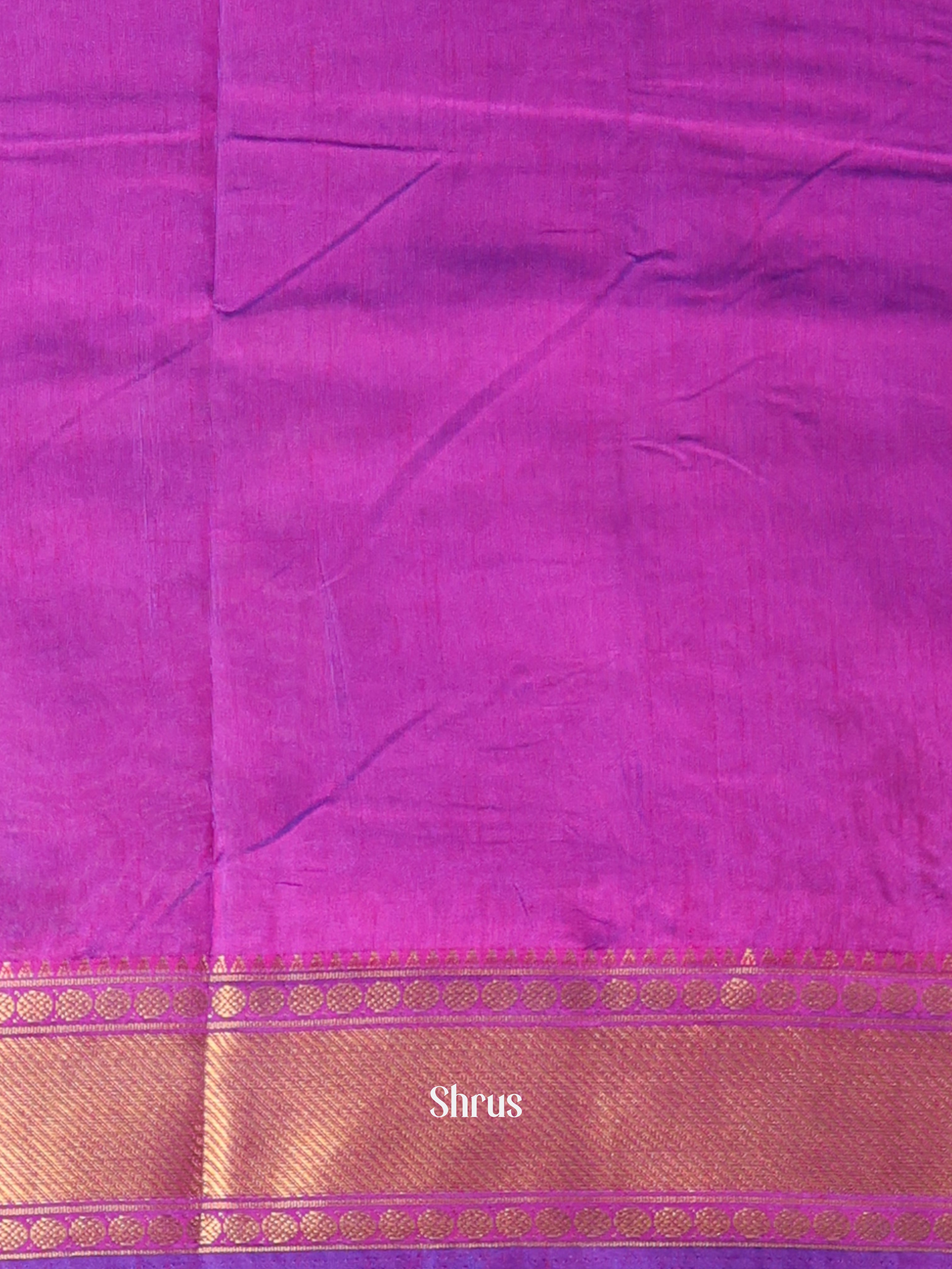 Blue & Purple - Semi Patola Saree - Shop on Shrus.com
