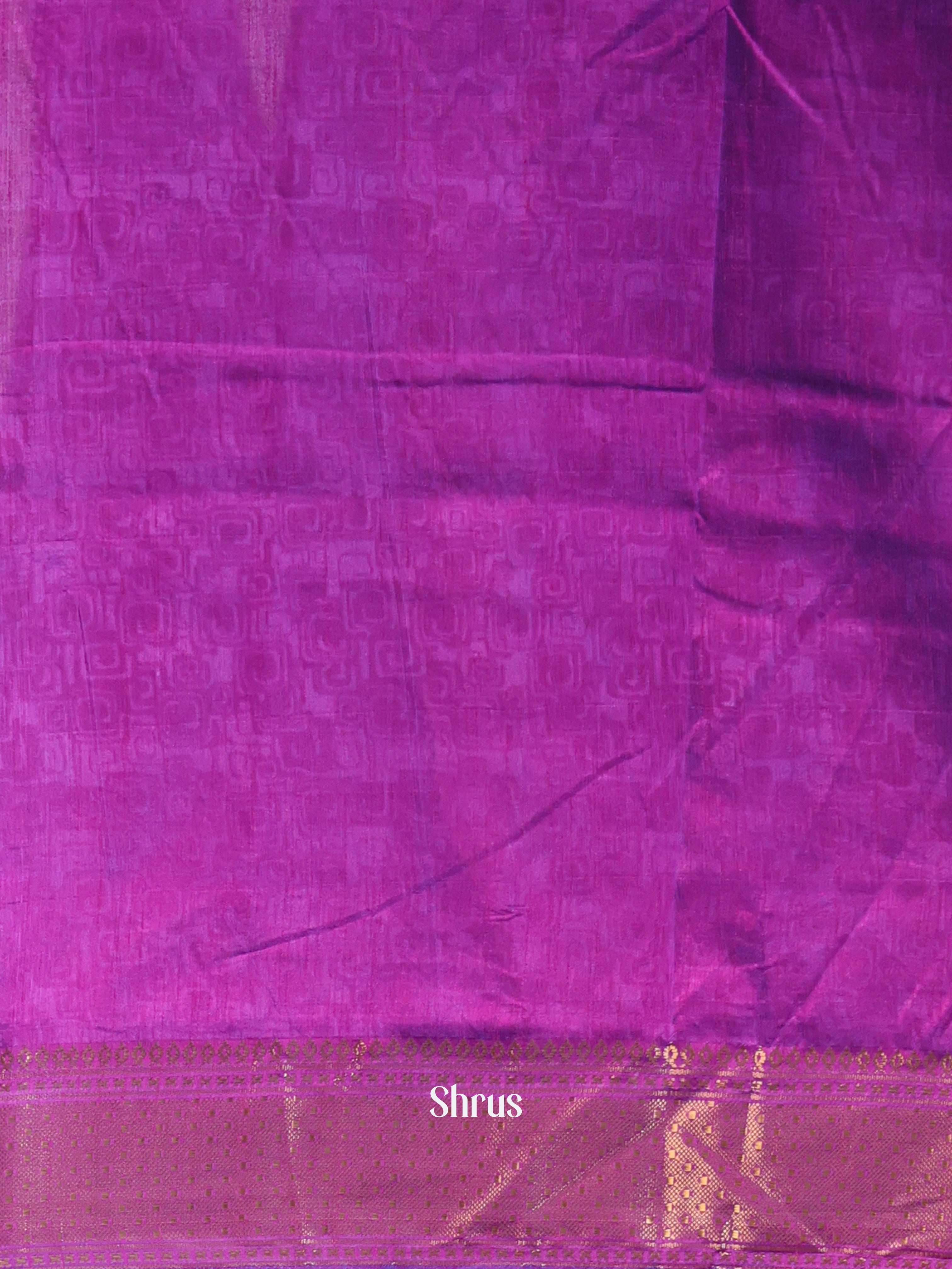 Blue & Purple - Semi Patola Saree - Shop on Shrus.com