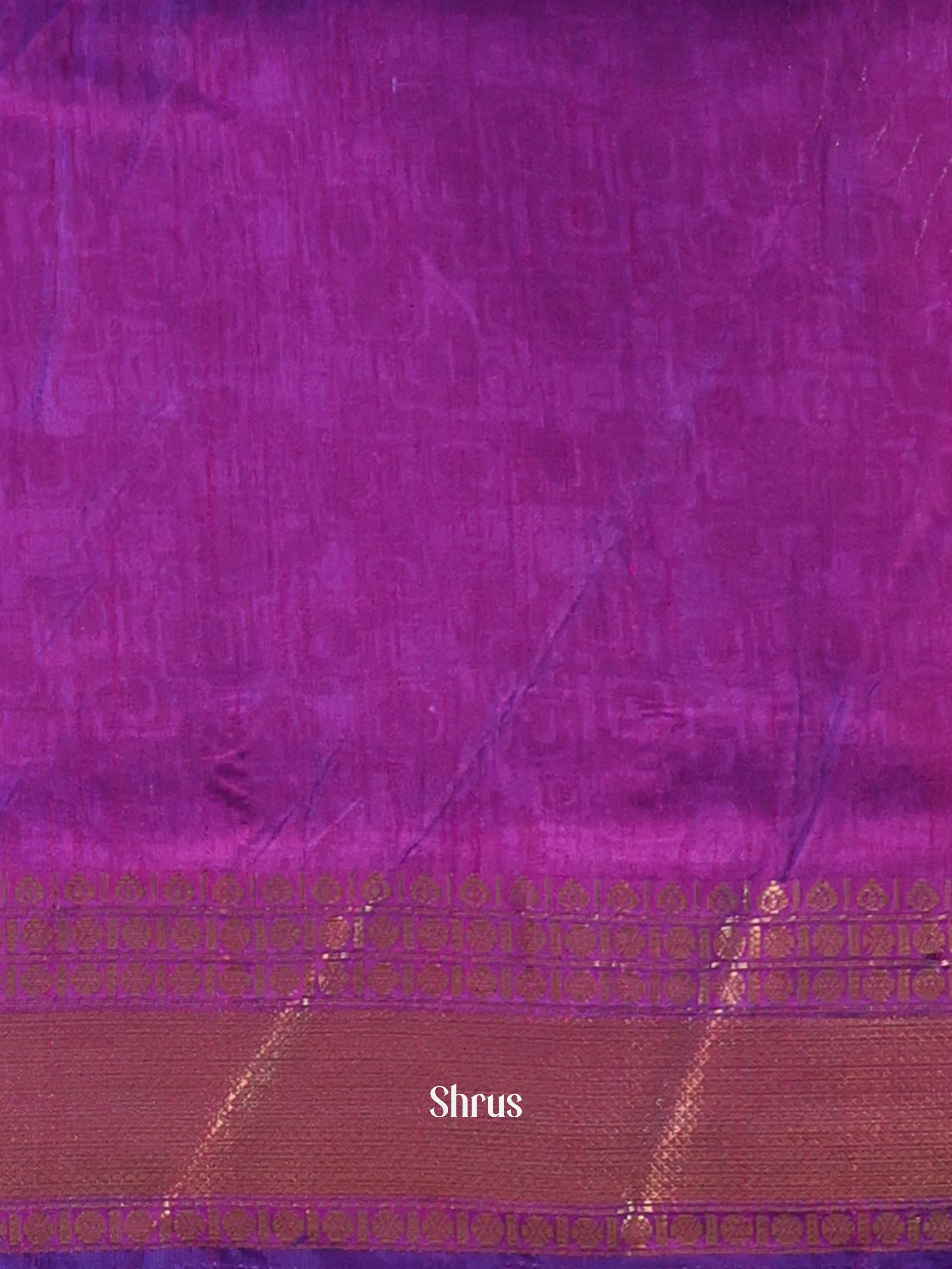 Blue & Purple - Semi Patola Saree - Shop on Shrus.com