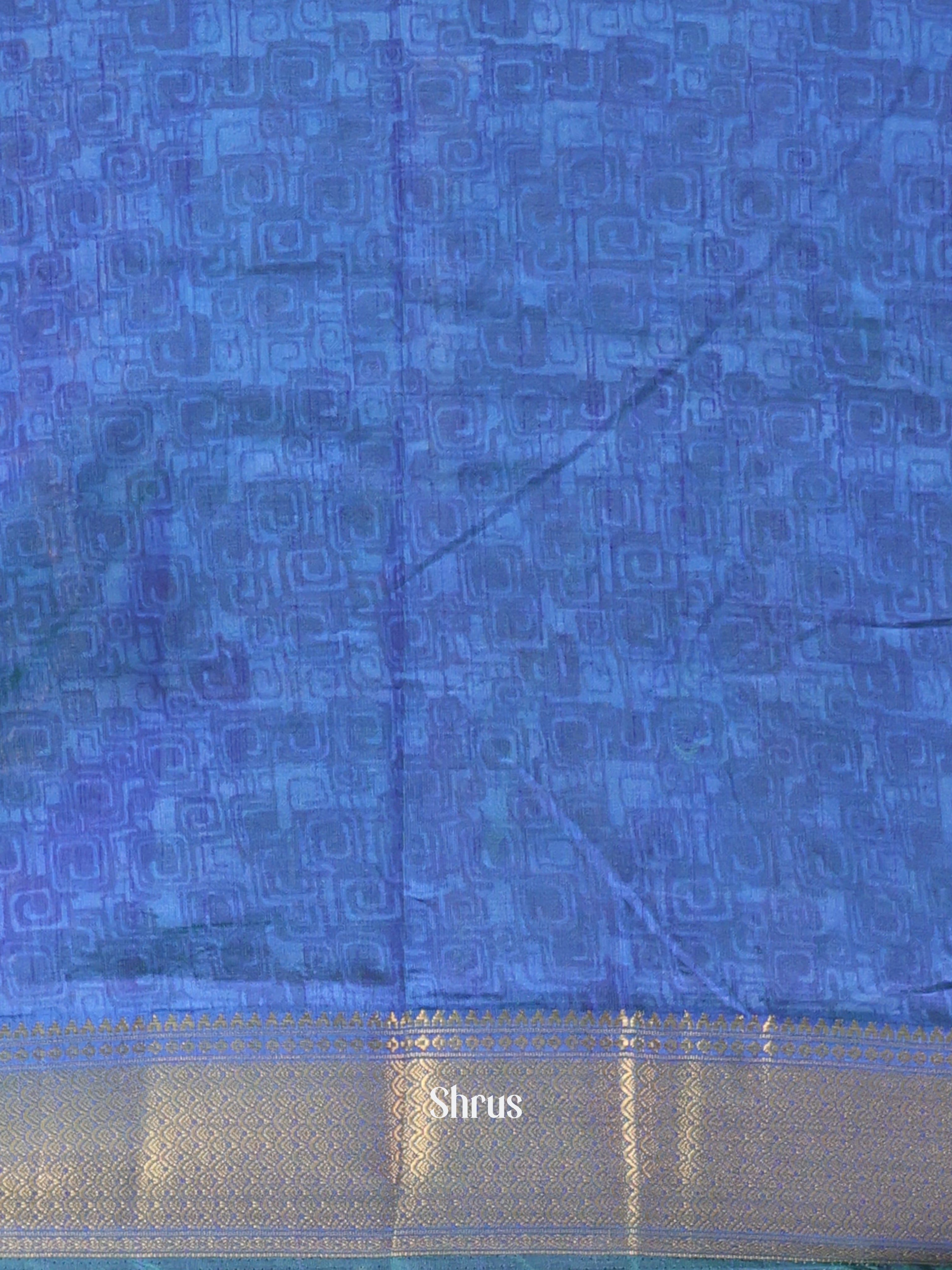 Green & Blue- Semi Patola Saree - Shop on Shrus.com