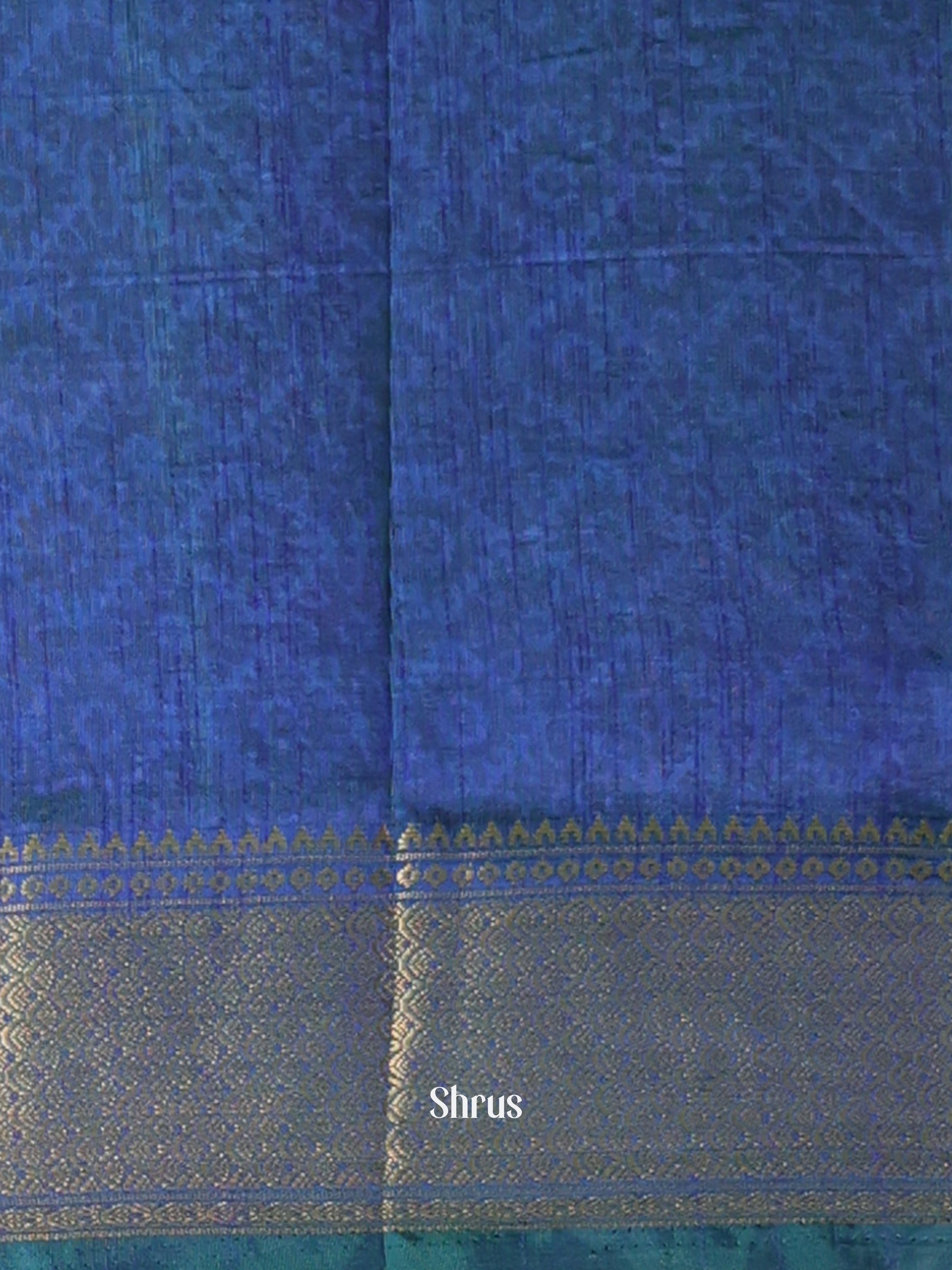 Teal & Blue - Semi Patola Saree - Shop on Shrus.com