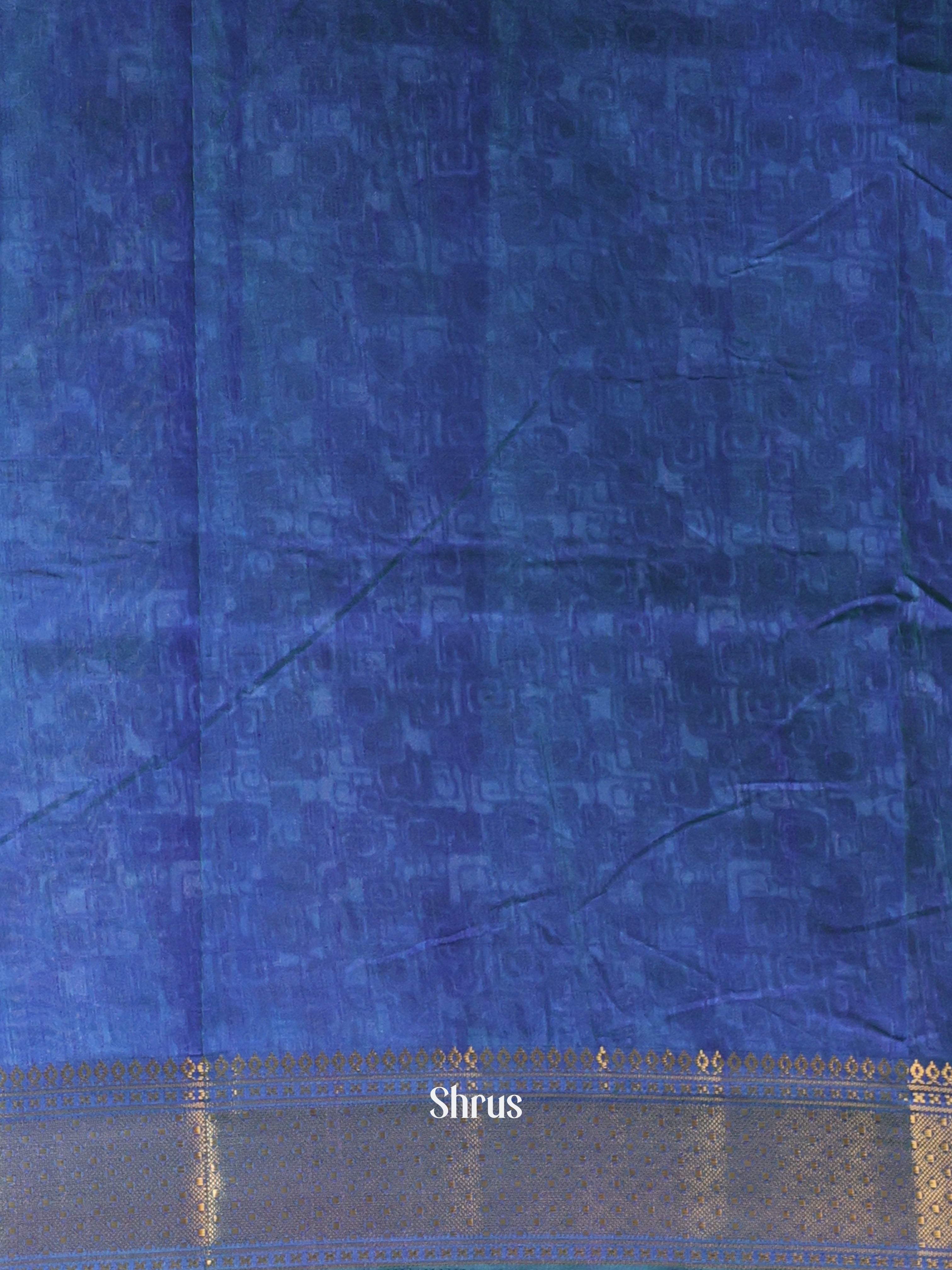 Teal & Blue - Semi Patola Saree - Shop on Shrus.com