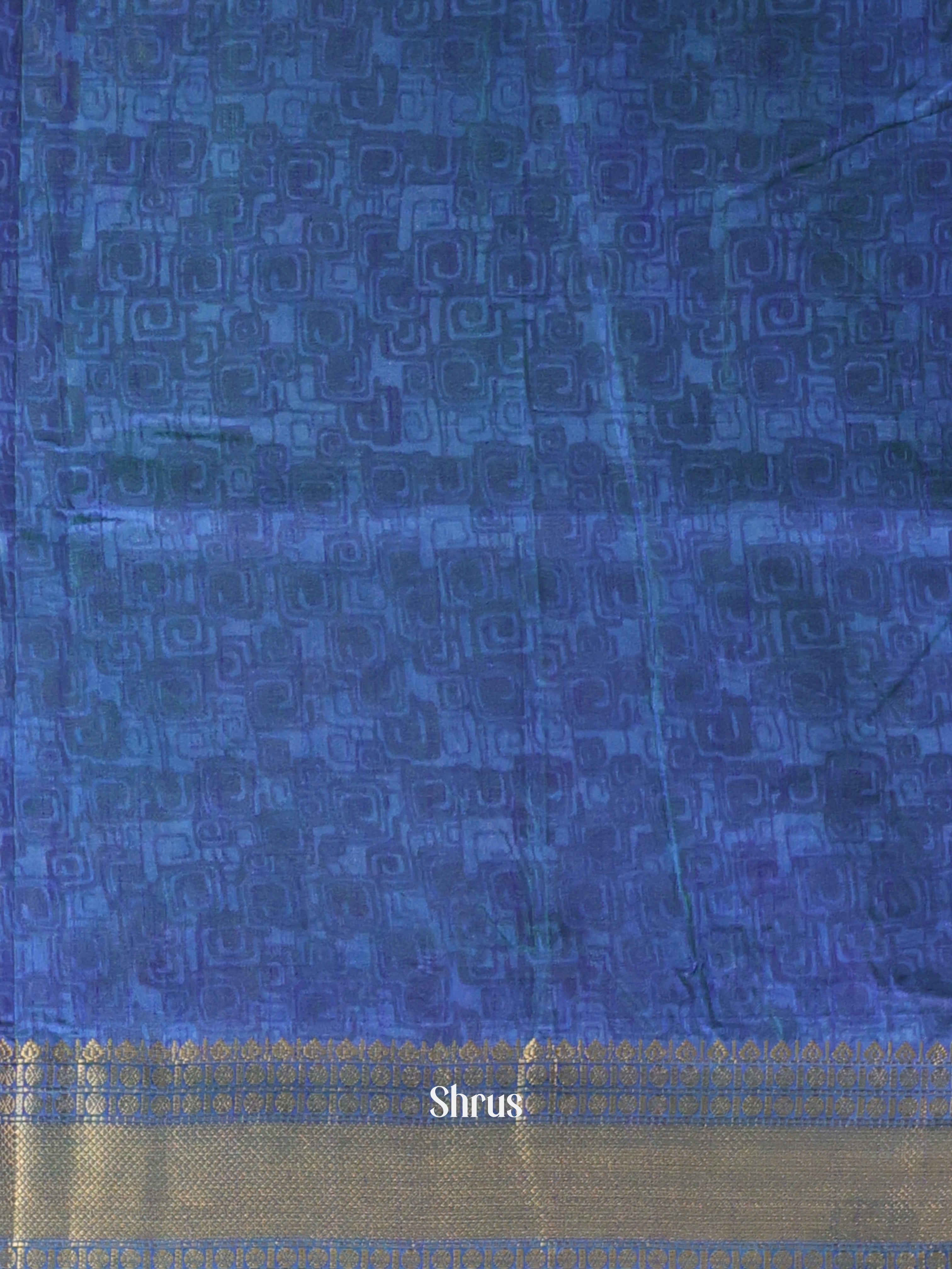 Green & Blue - Semi Patola Saree - Shop on Shrus.com