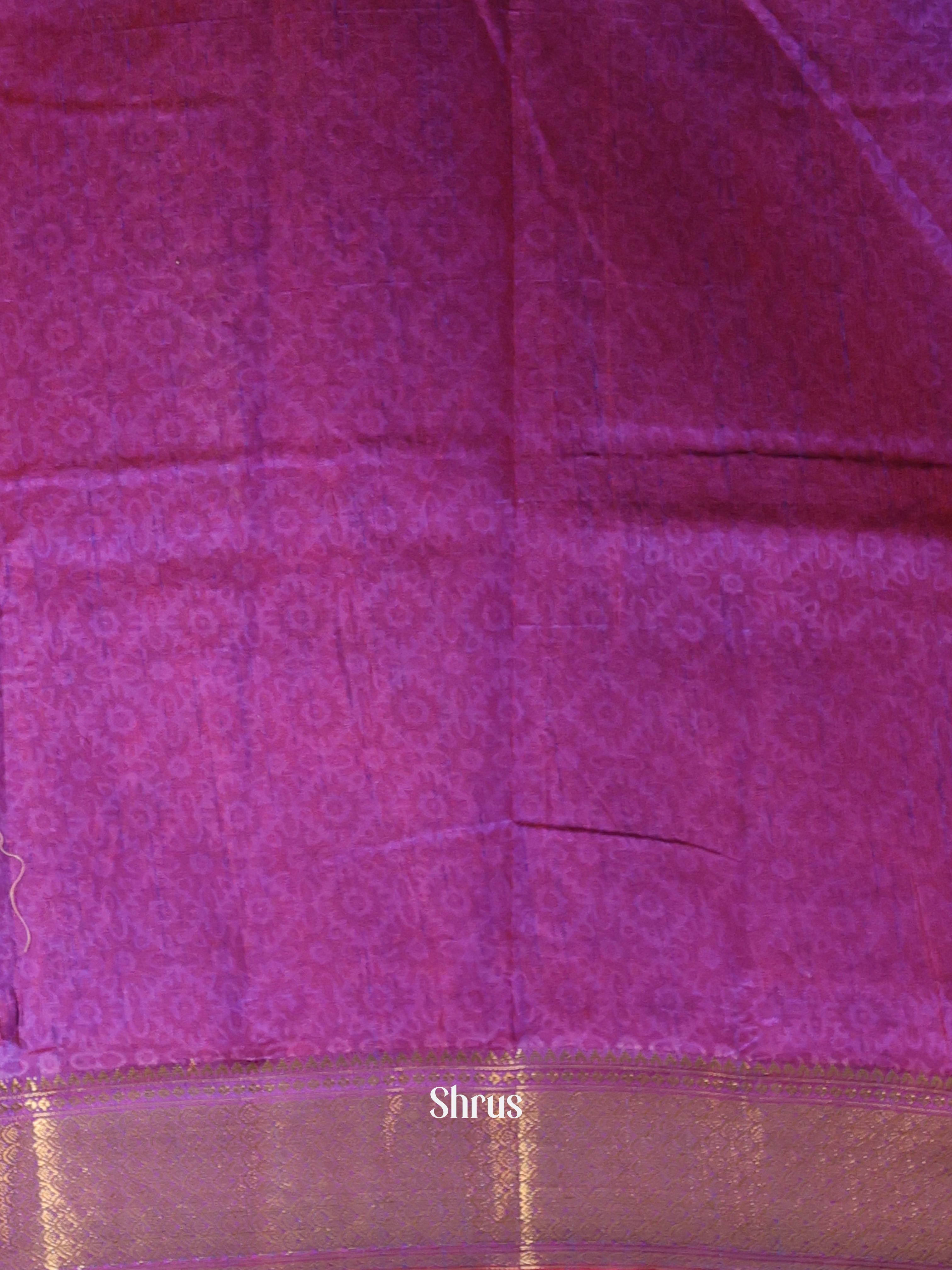 Pink & Purple- Semi Patola Saree - Shop on Shrus.com
