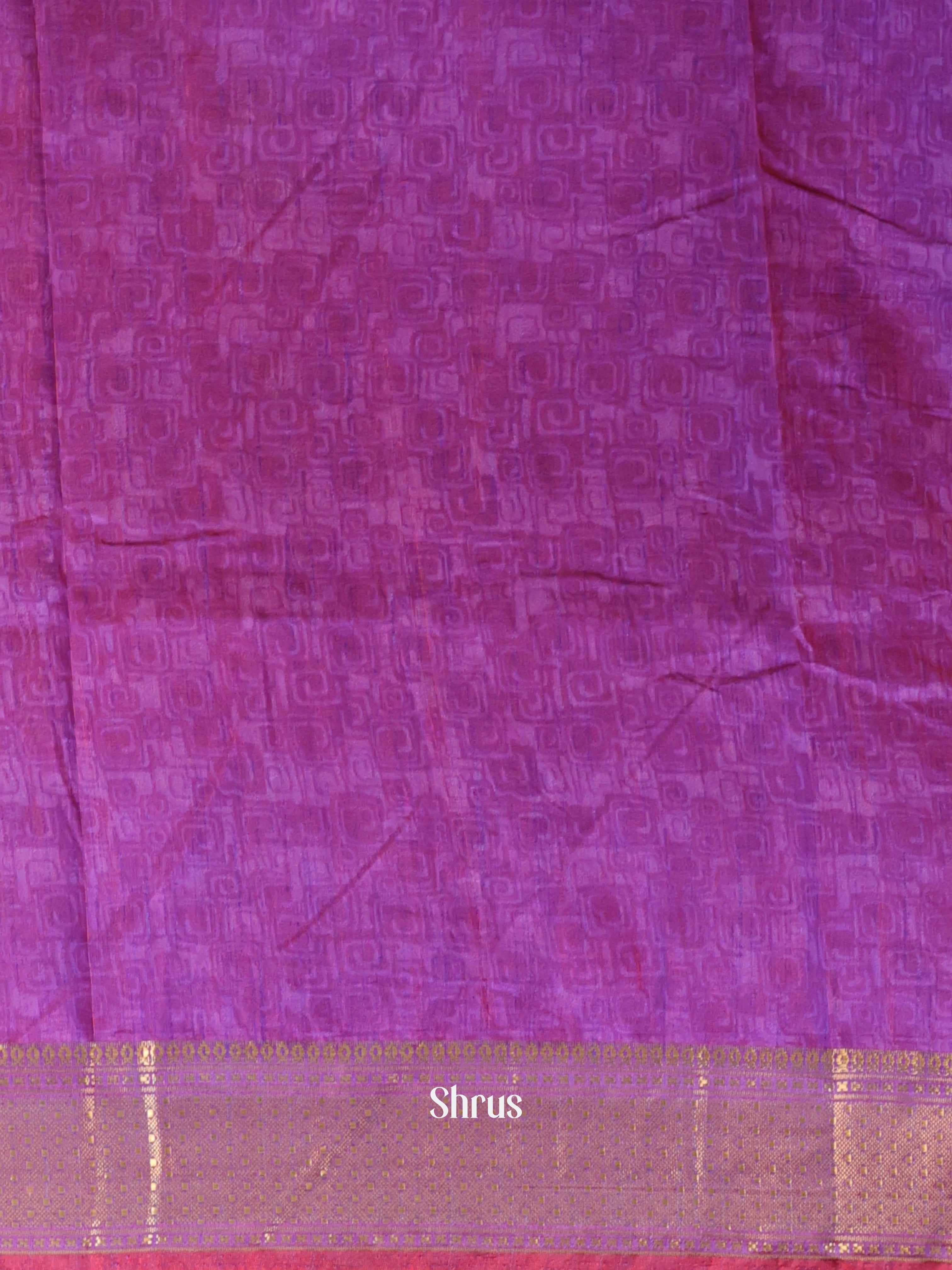 Pink & Purple - Semi Patola Saree - Shop on Shrus.com