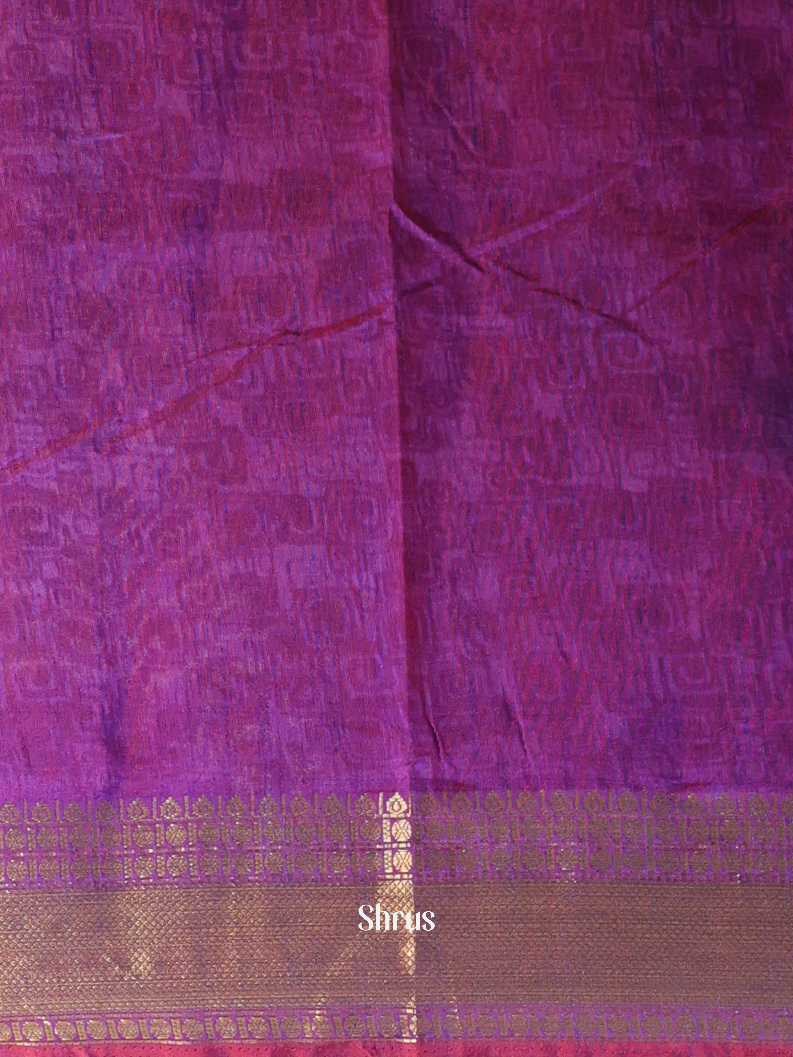 Pink & Purple - Semi Patola Saree - Shop on Shrus.com