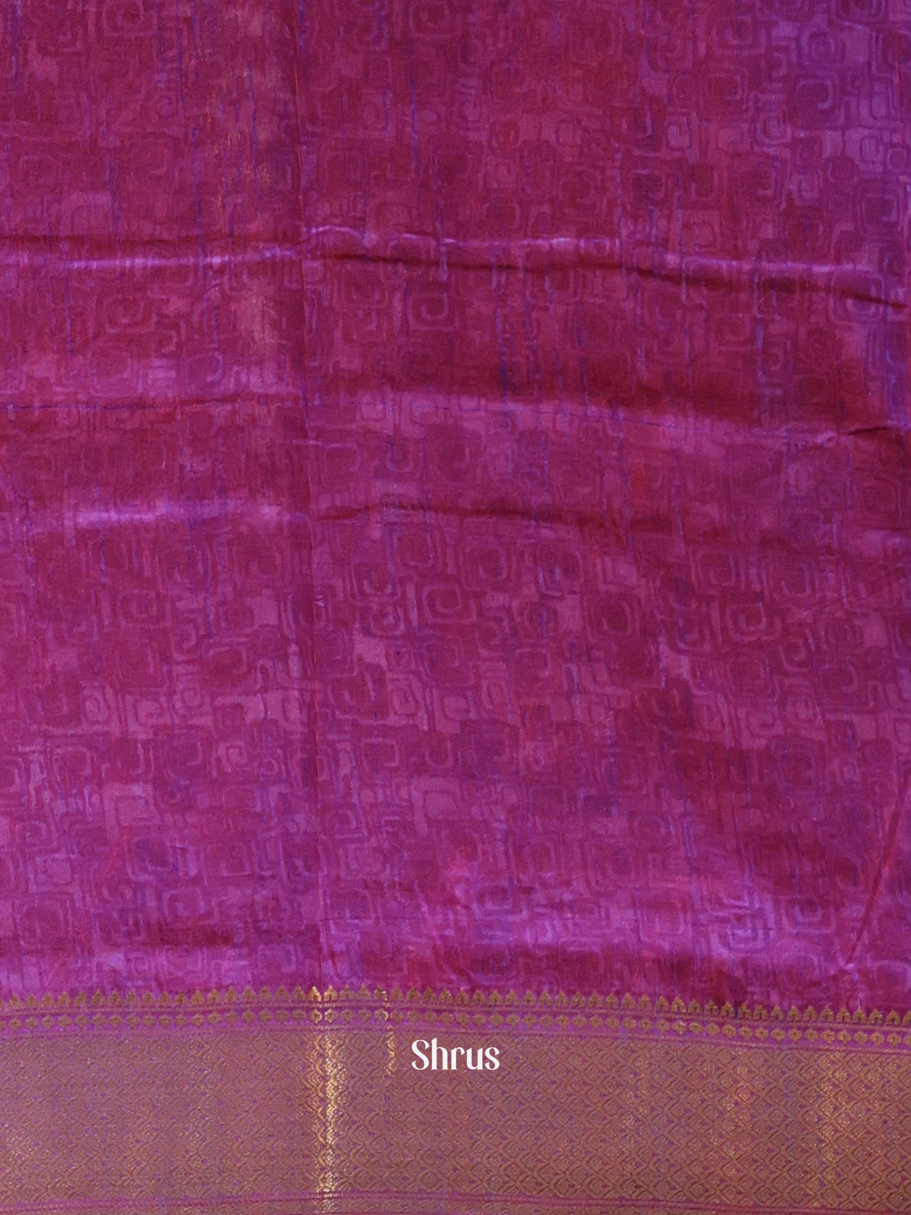 Pink & Purple - Semi Patola Saree - Shop on Shrus.com
