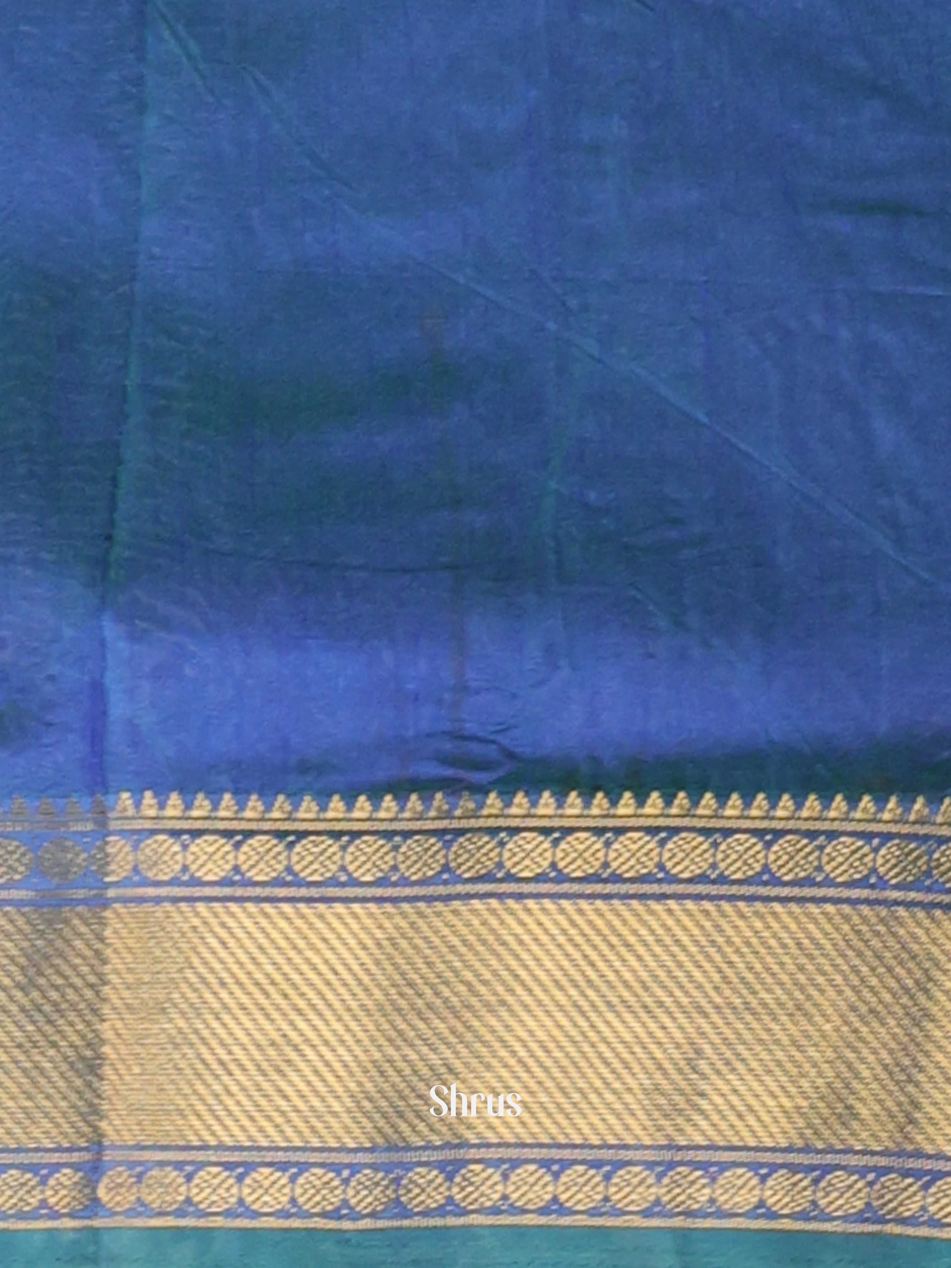 Green & Blue - Semi Patola Saree - Shop on Shrus.com