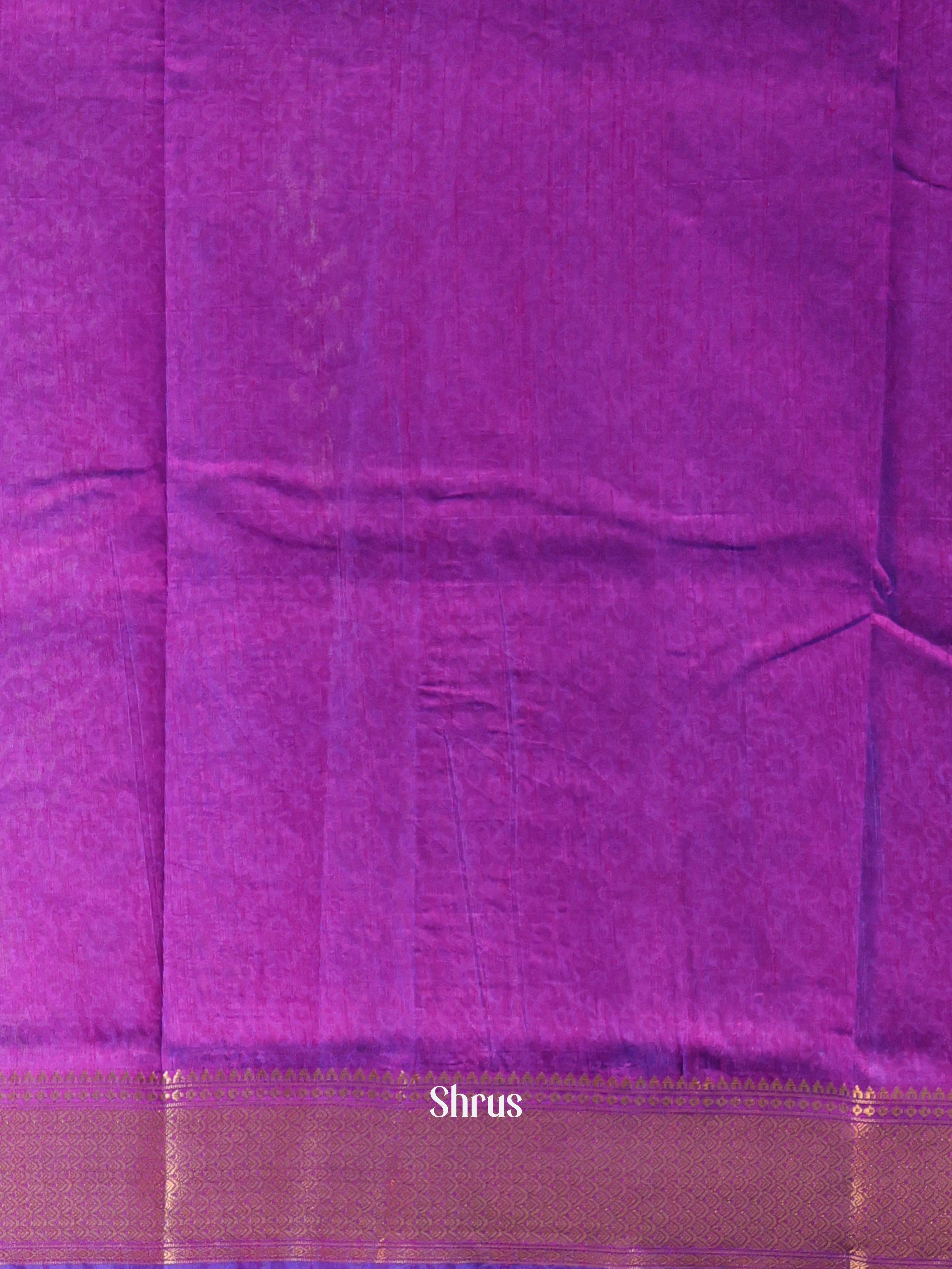 Blue & Purple - Semi Patola Saree - Shop on Shrus.com
