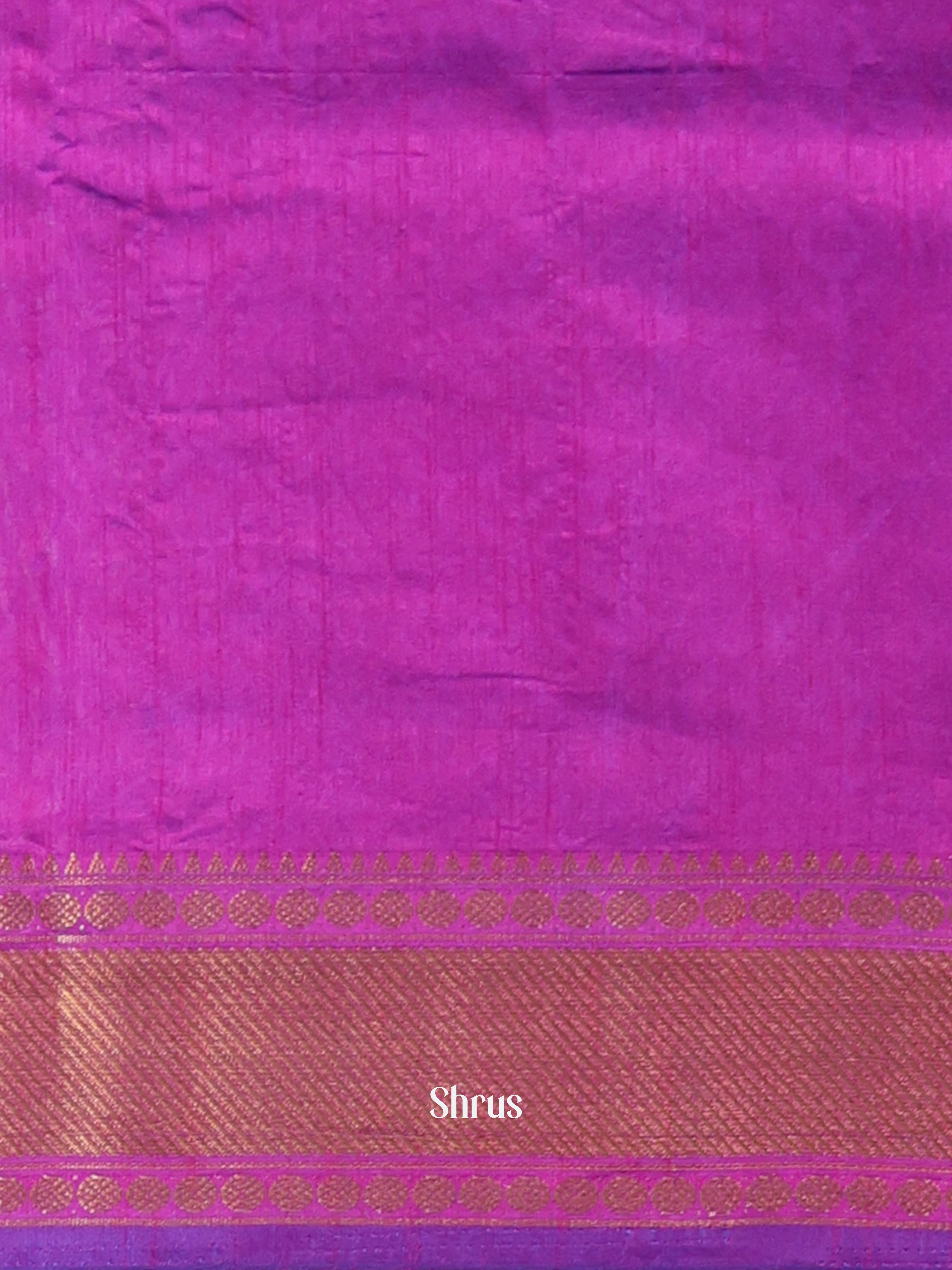 Blue & Purple- Semi Patola Saree - Shop on Shrus.com