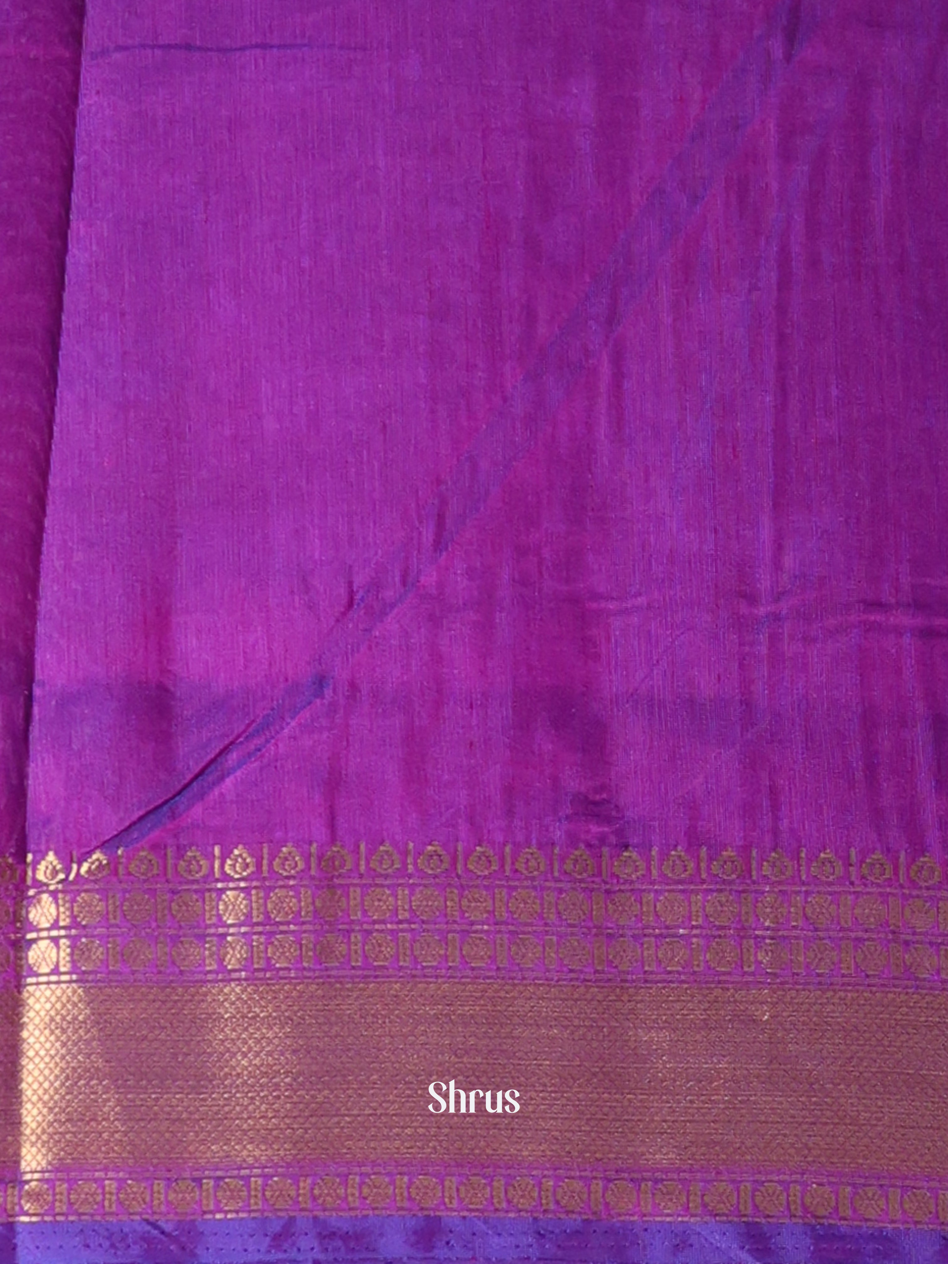 Blue & Purple - Semi Patola Saree - Shop on Shrus.com