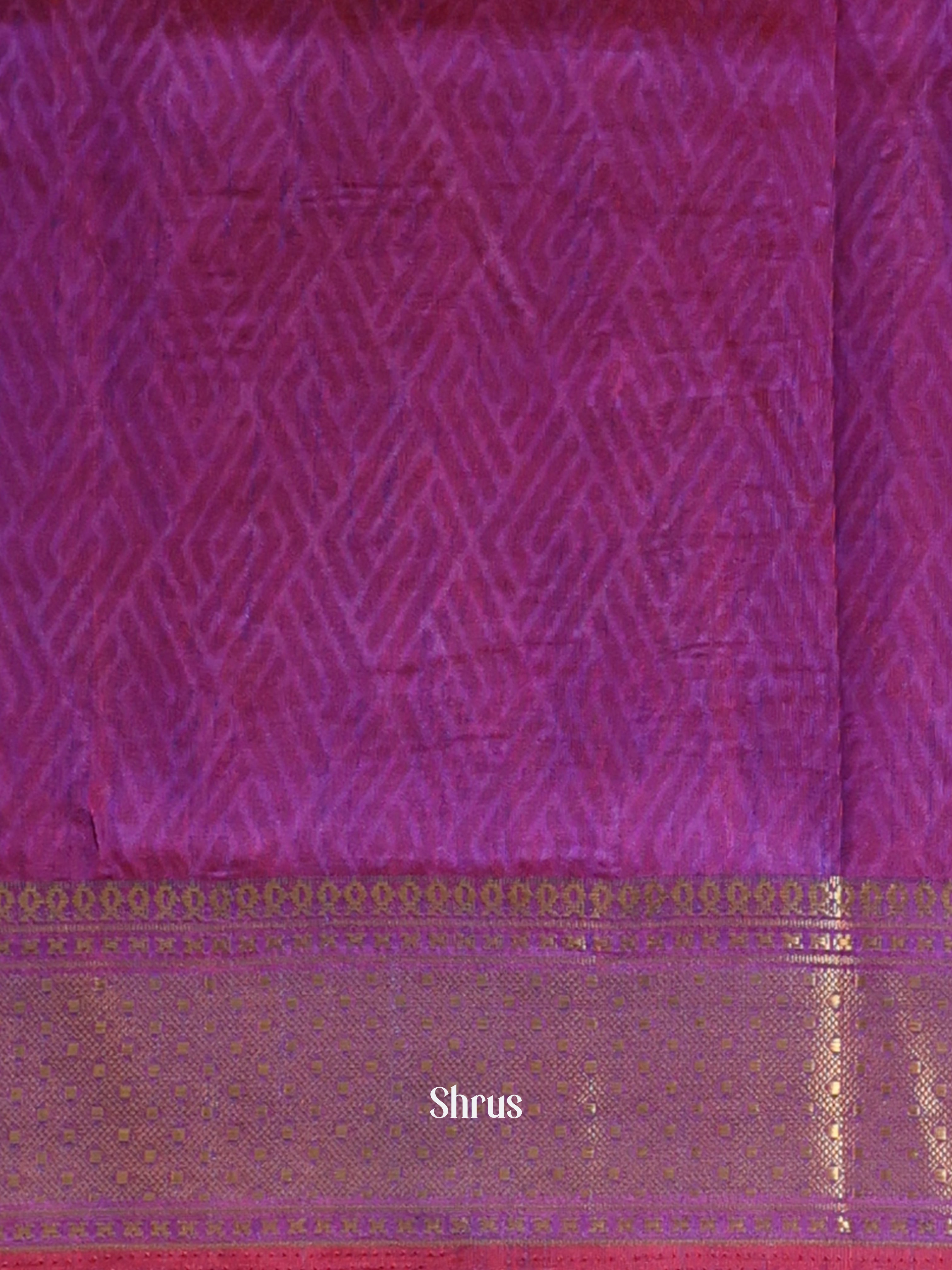 Pink & Purple - Semi Patola Saree - Shop on Shrus.com