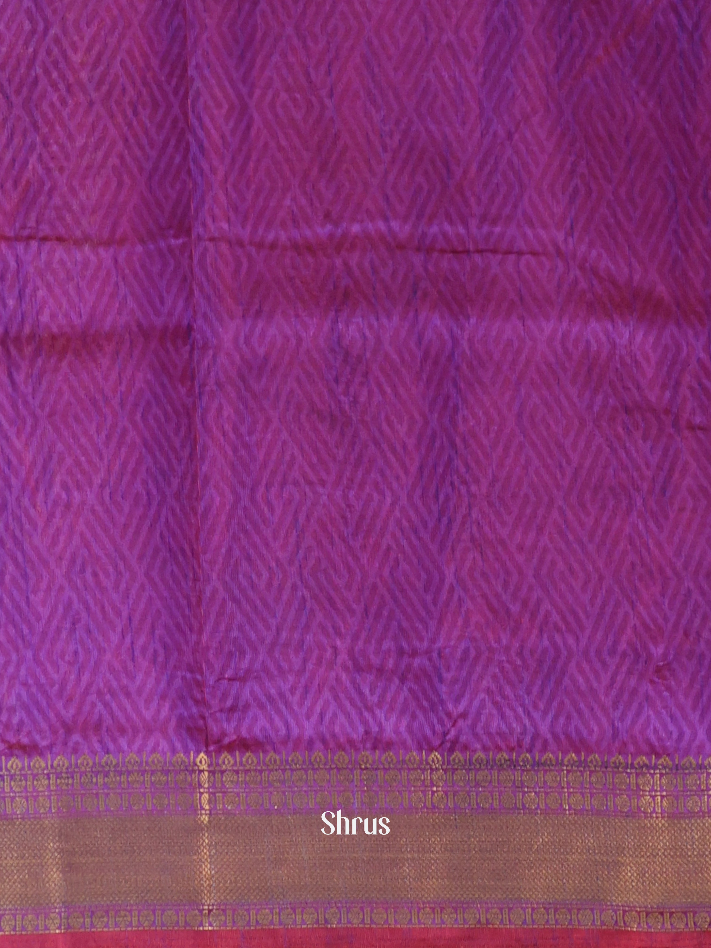 Pink & Purple - Semi Patola Saree - Shop on Shrus.com