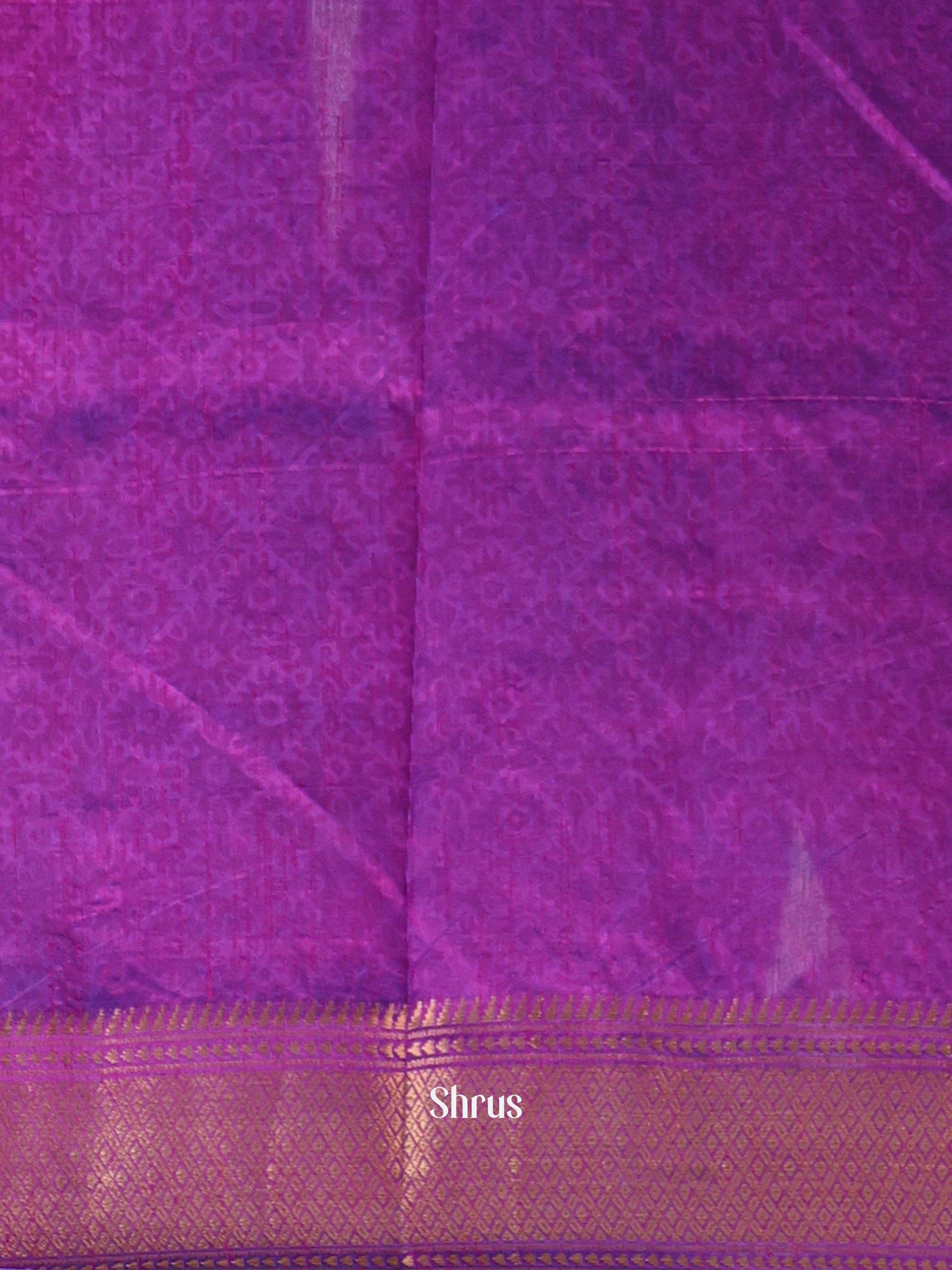Blue & Purple - Semi Patola Saree - Shop on Shrus.com