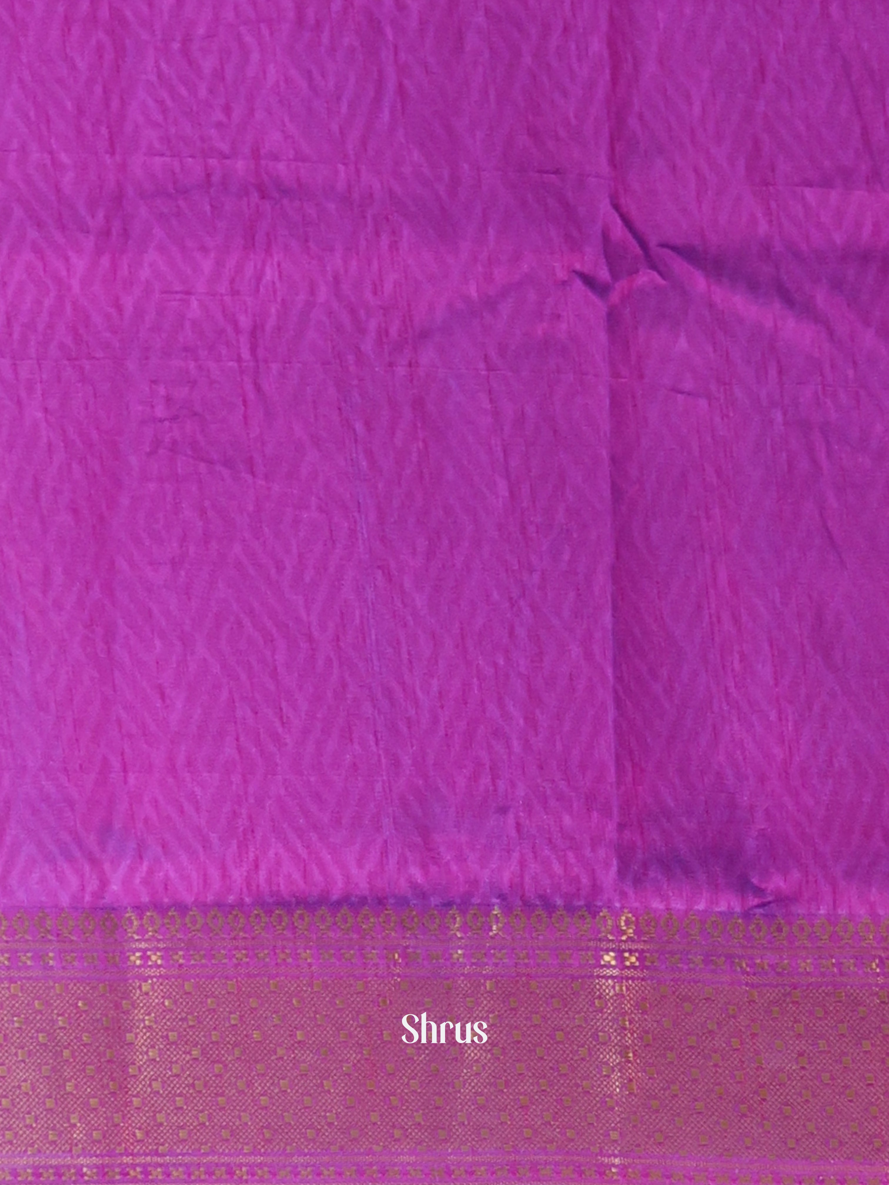 Blue & Purple - Semi Patola Saree - Shop on Shrus.com