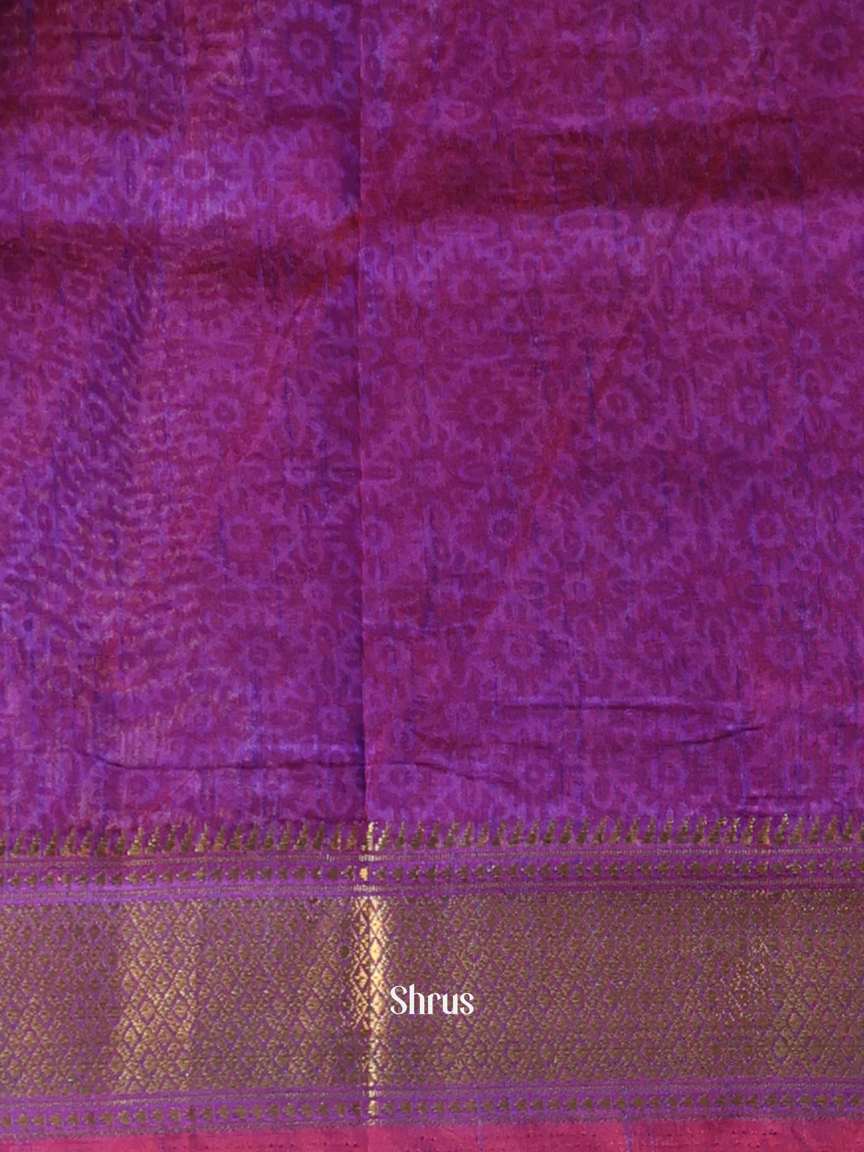 Pink & Purple - Semi Patola Saree - Shop on Shrus.com
