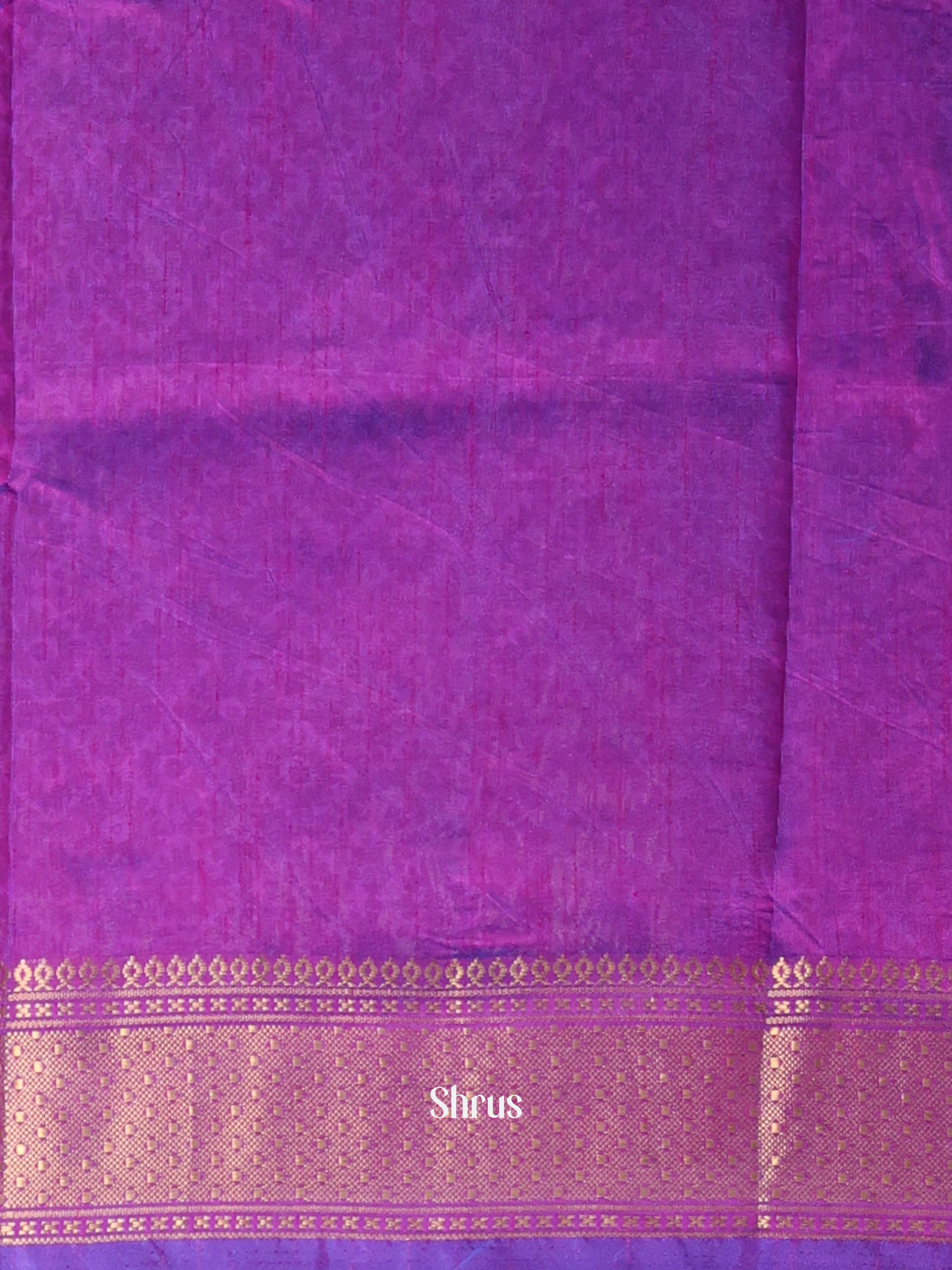 Blue & Purple - Semi Patola Saree - Shop on Shrus.com