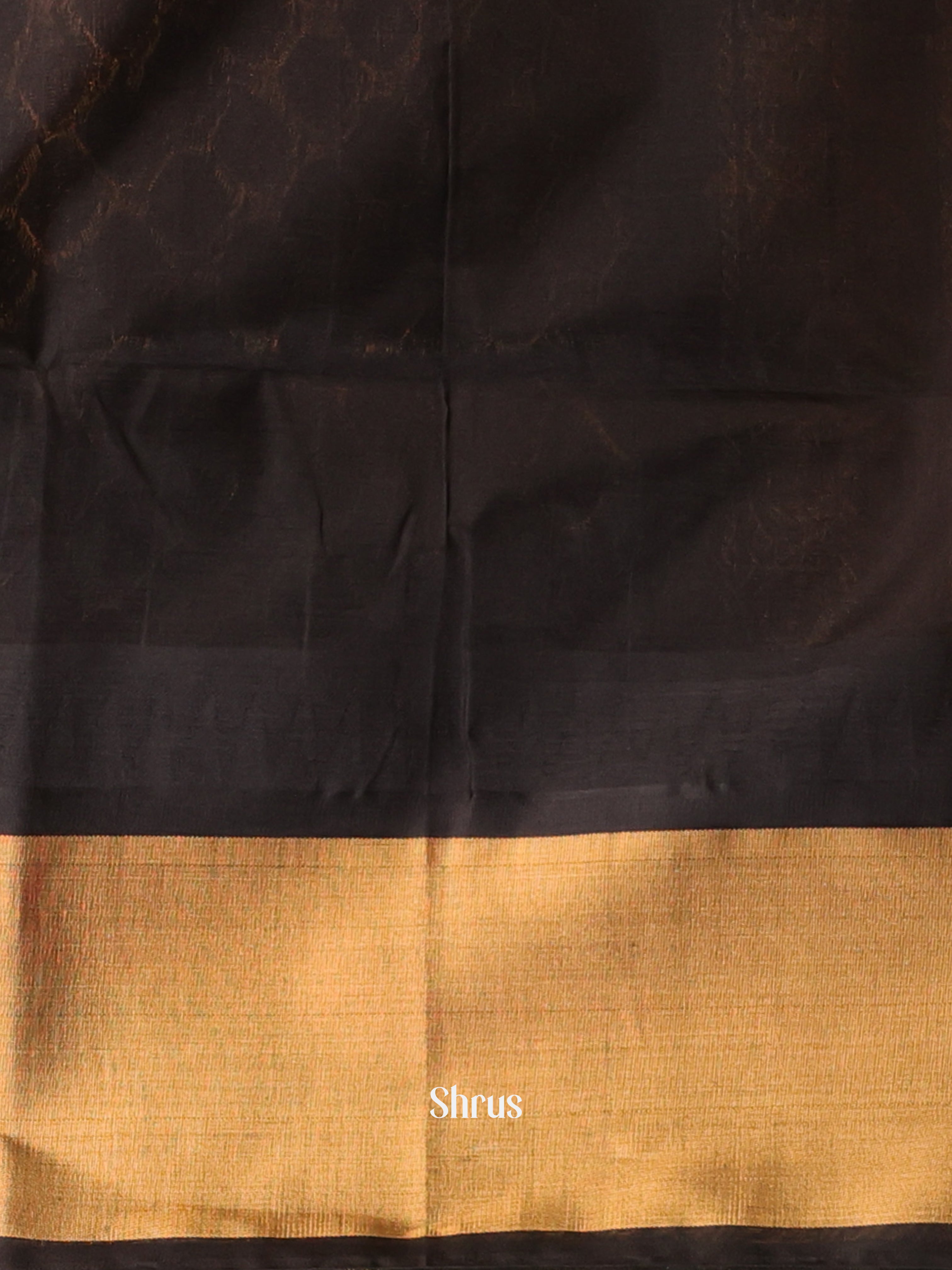 Yellow & Black - Silk Cotton Saree - Shop on Shrus.com
